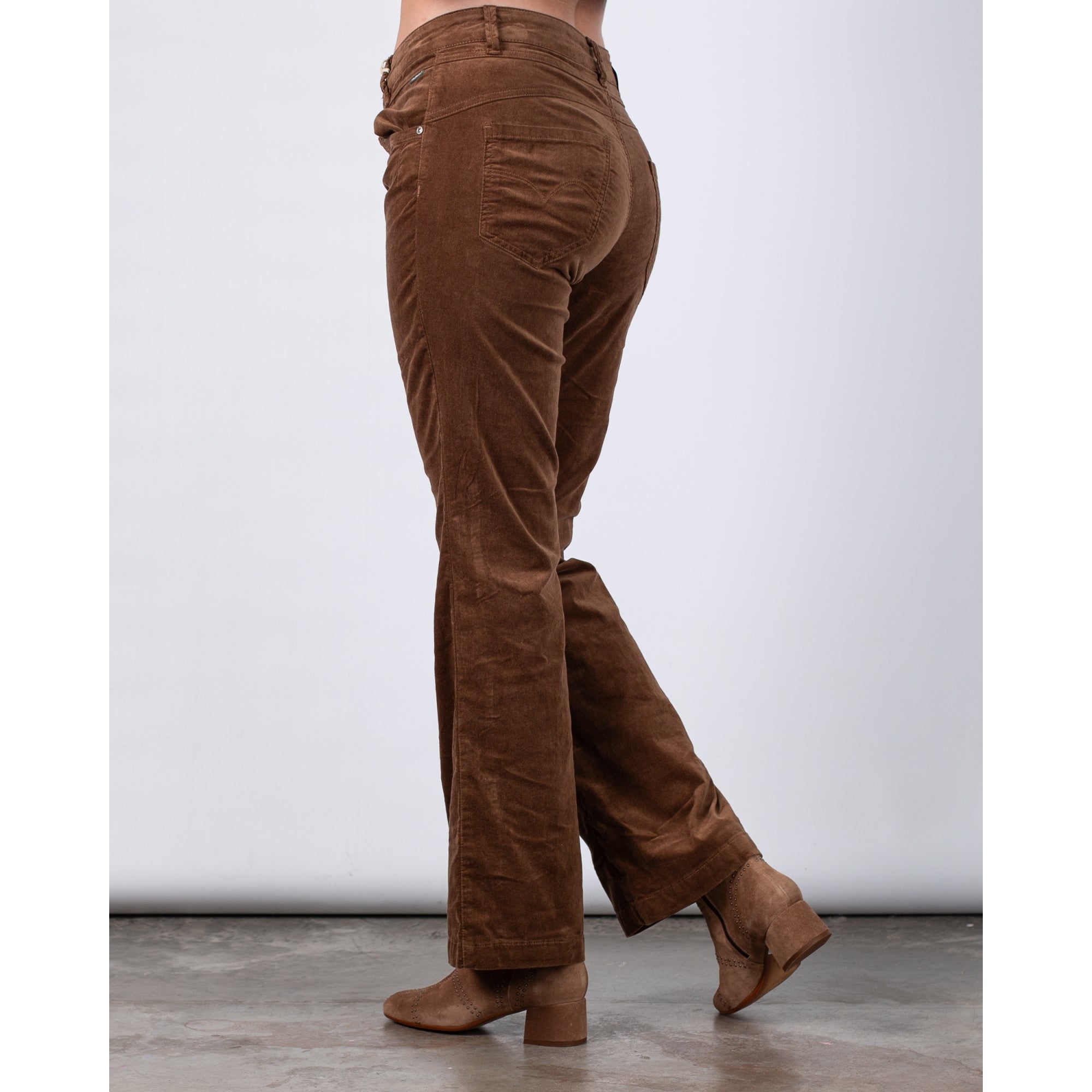 Red Button Bibette Bootcut Velvet Jean Cognac
