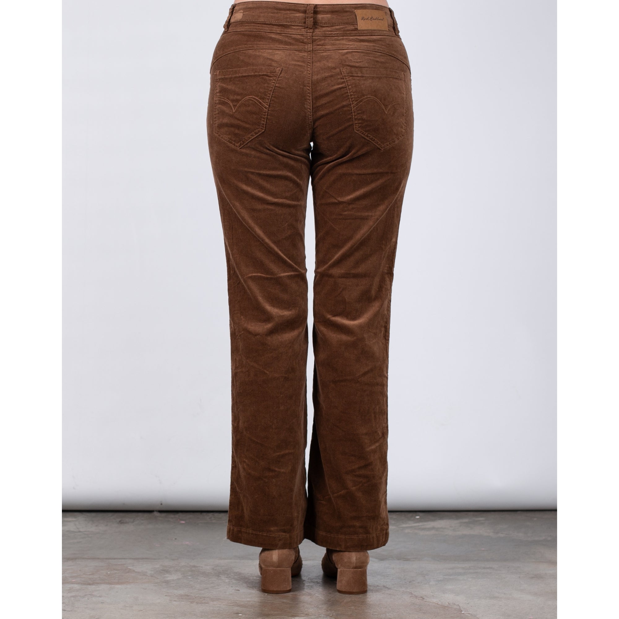 Red Button Bibette Bootcut Velvet Jean Cognac