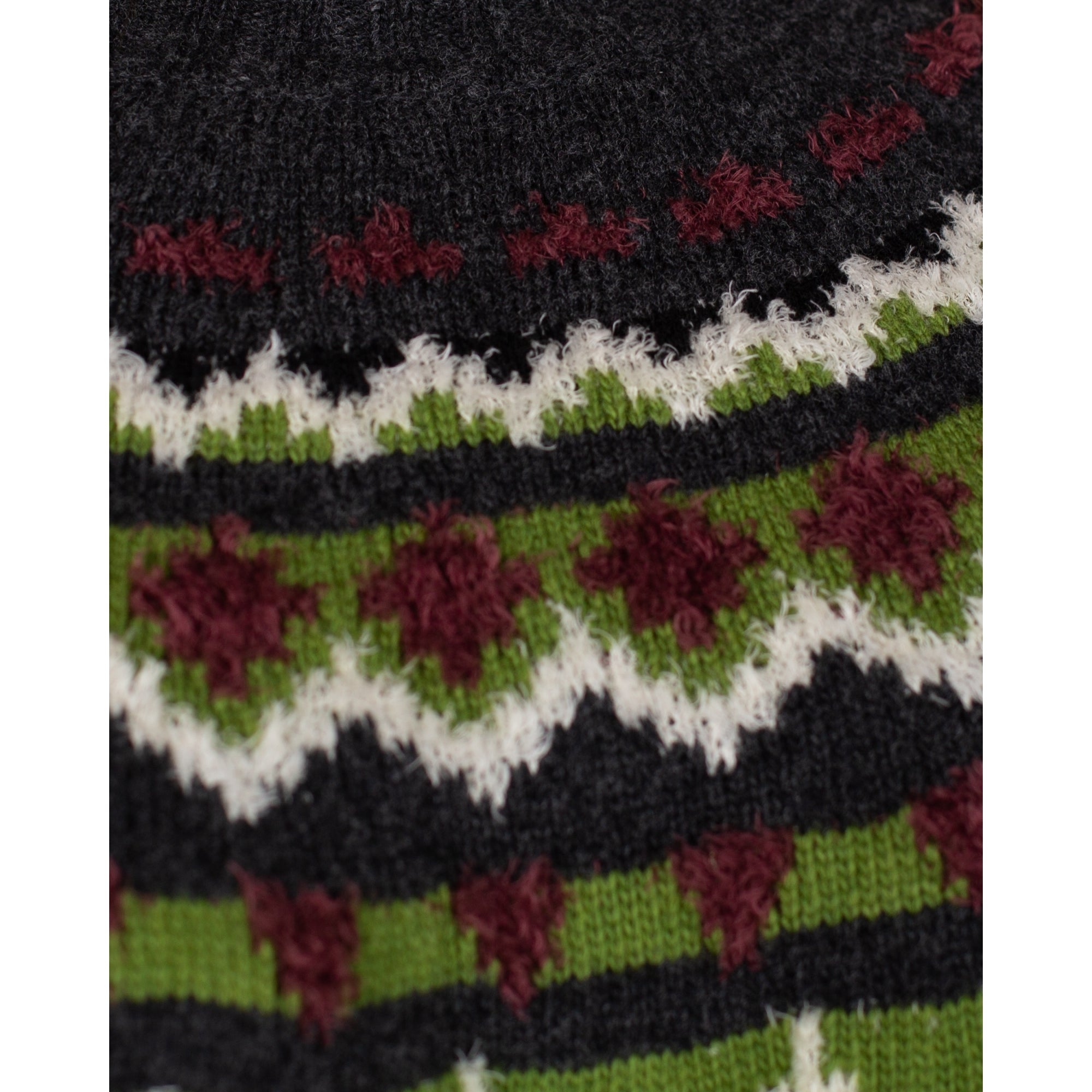 Weekend By Maxmara Orario Fairisle Loose Bodied Jumper Green/Grey