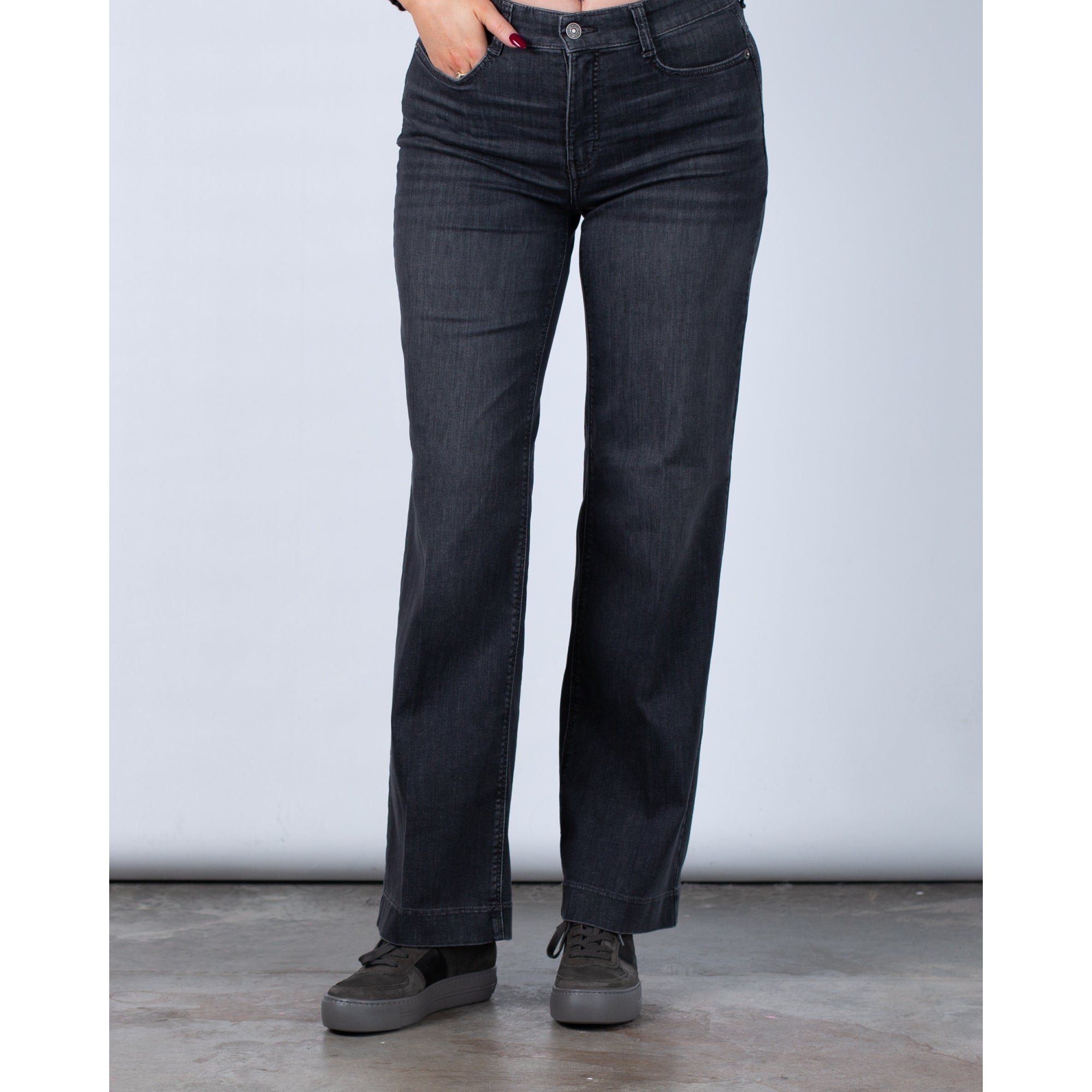 Mac Wide Leg Jean Dark Grey D901 32L
