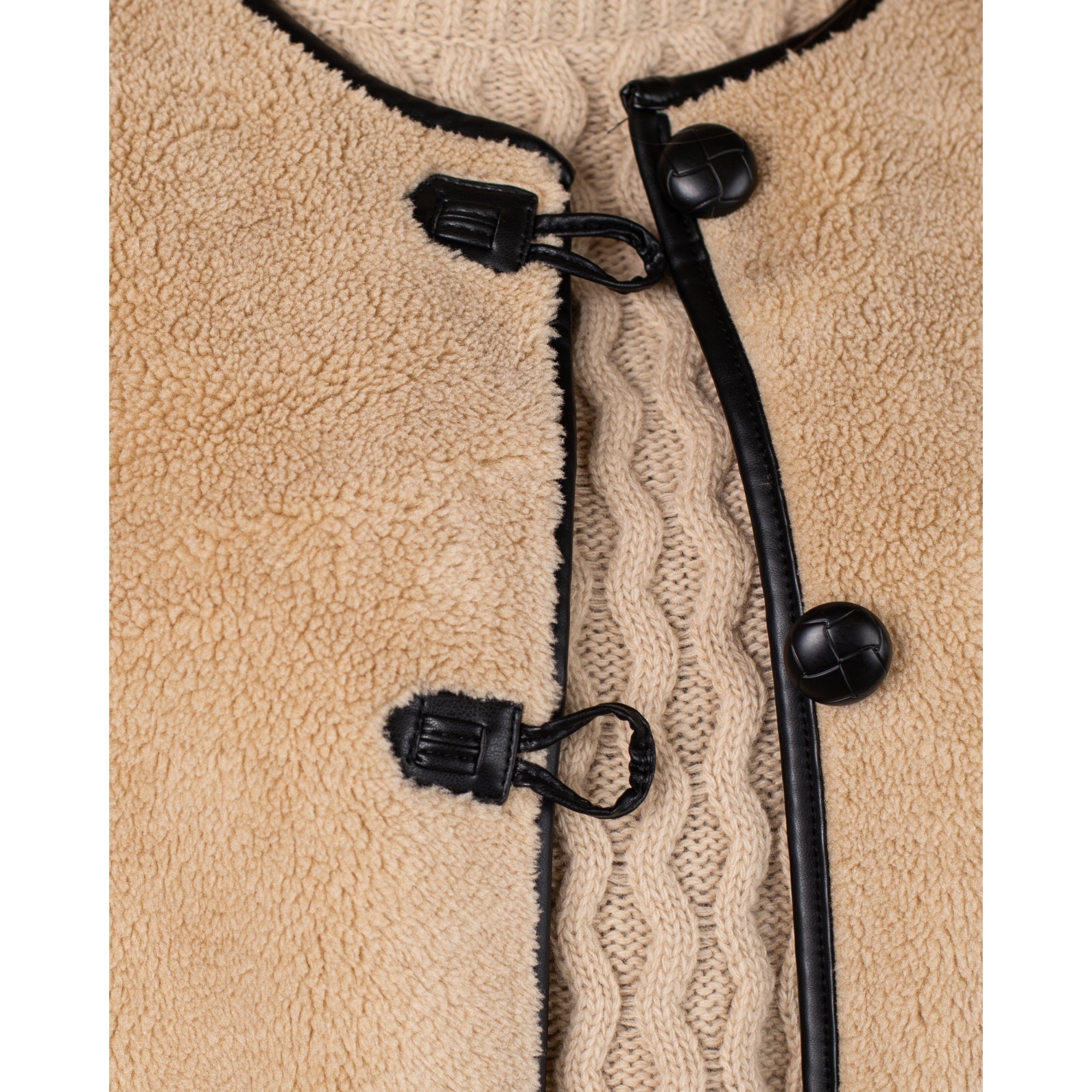 Sunny Studio Livia Faux Teddy Fur Outdoor Jacket Natural