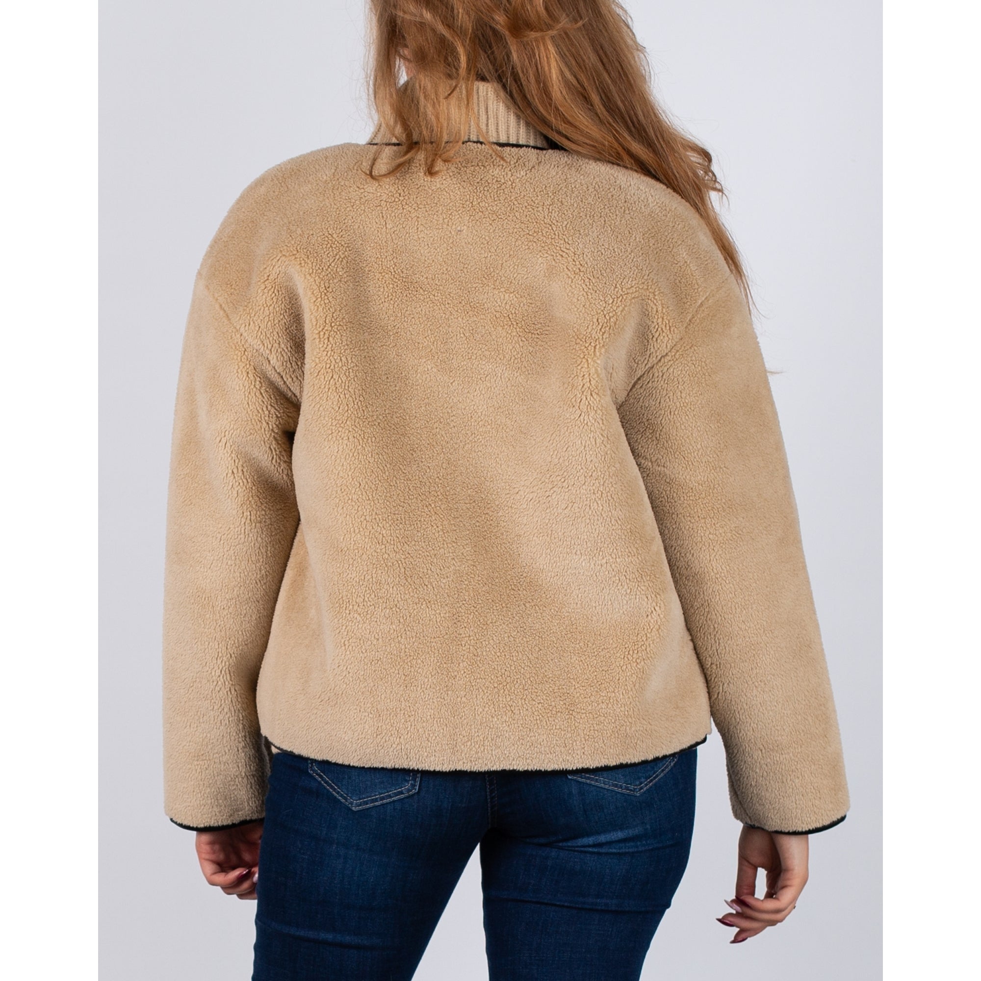 Sunny Studio Livia Faux Teddy Fur Outdoor Jacket Natural