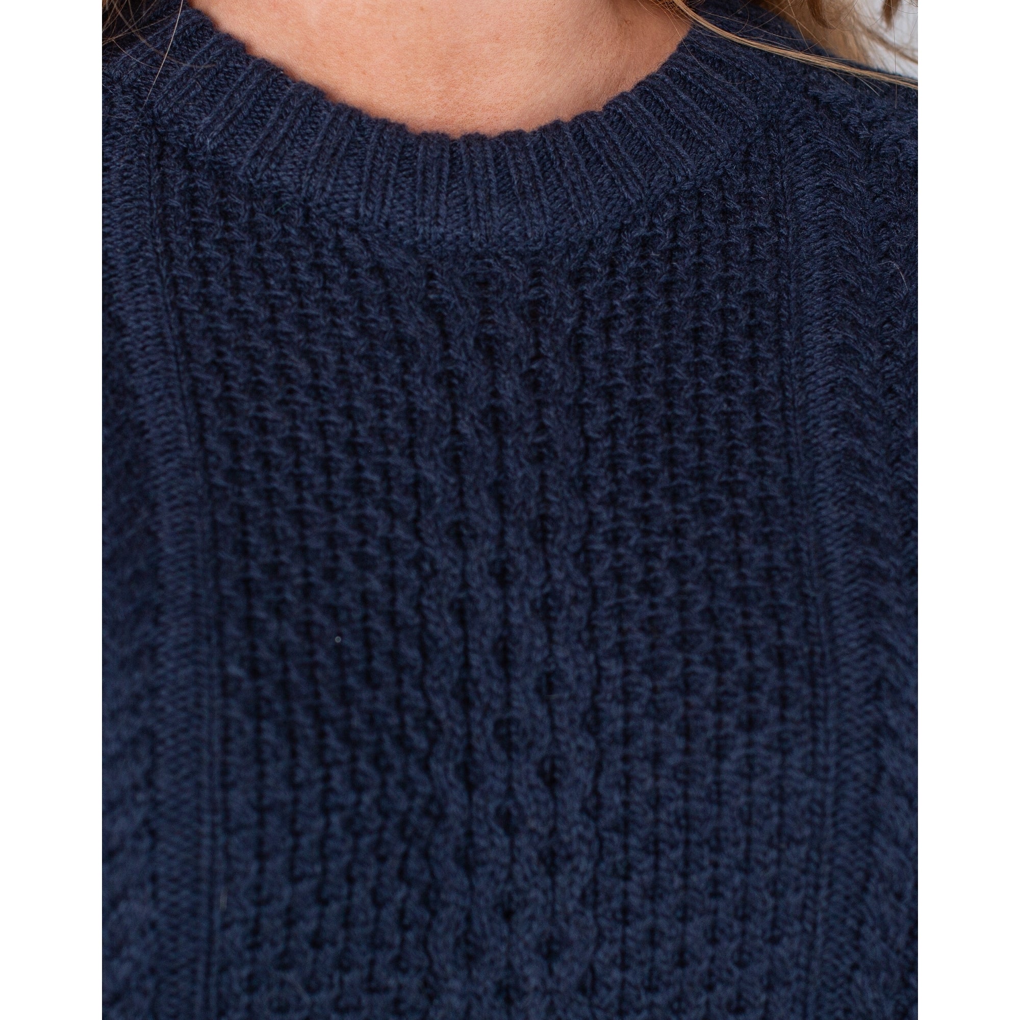 Part Two Lisamarie Cable Button Side Jumper Navy