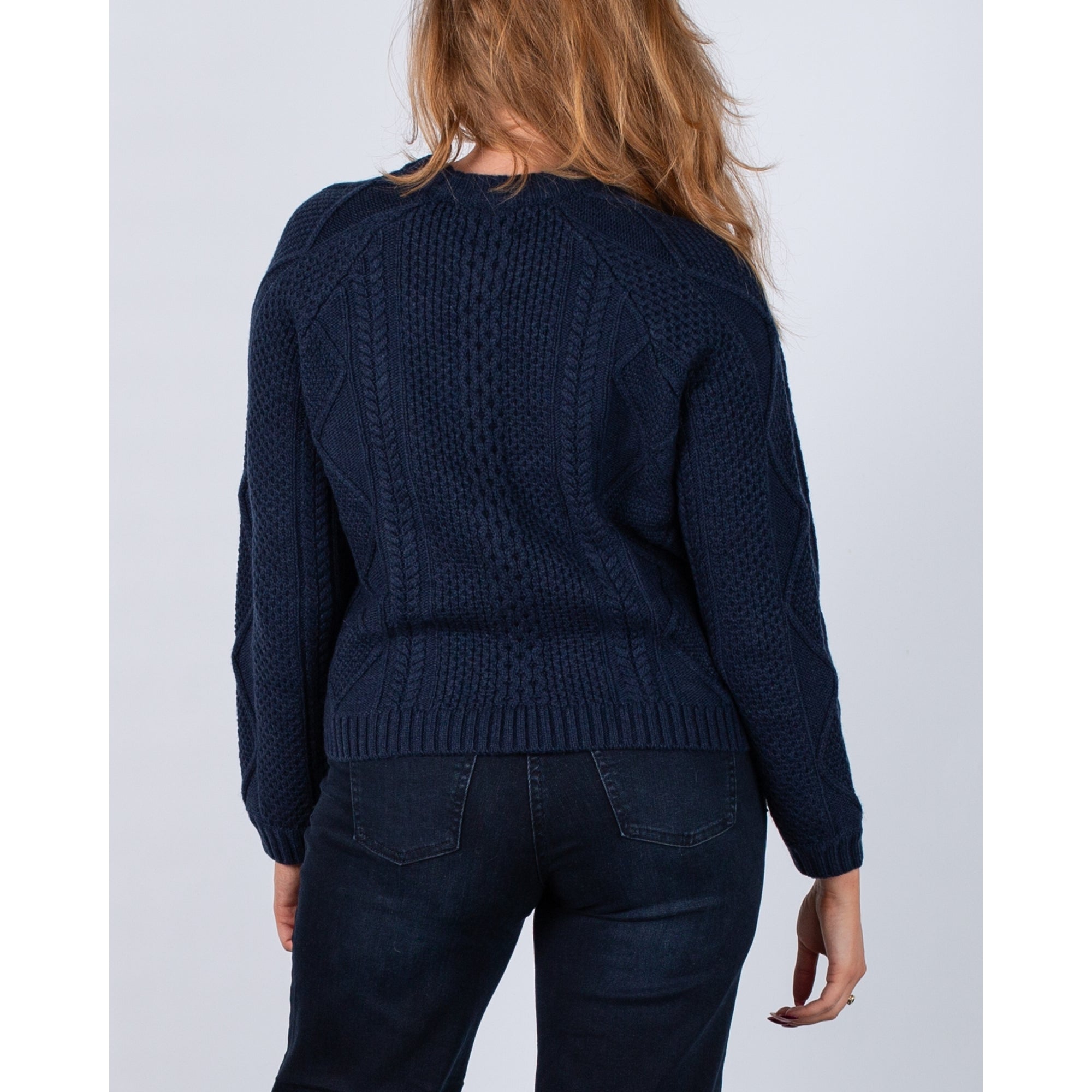 Part Two Lisamarie Cable Button Side Jumper Navy