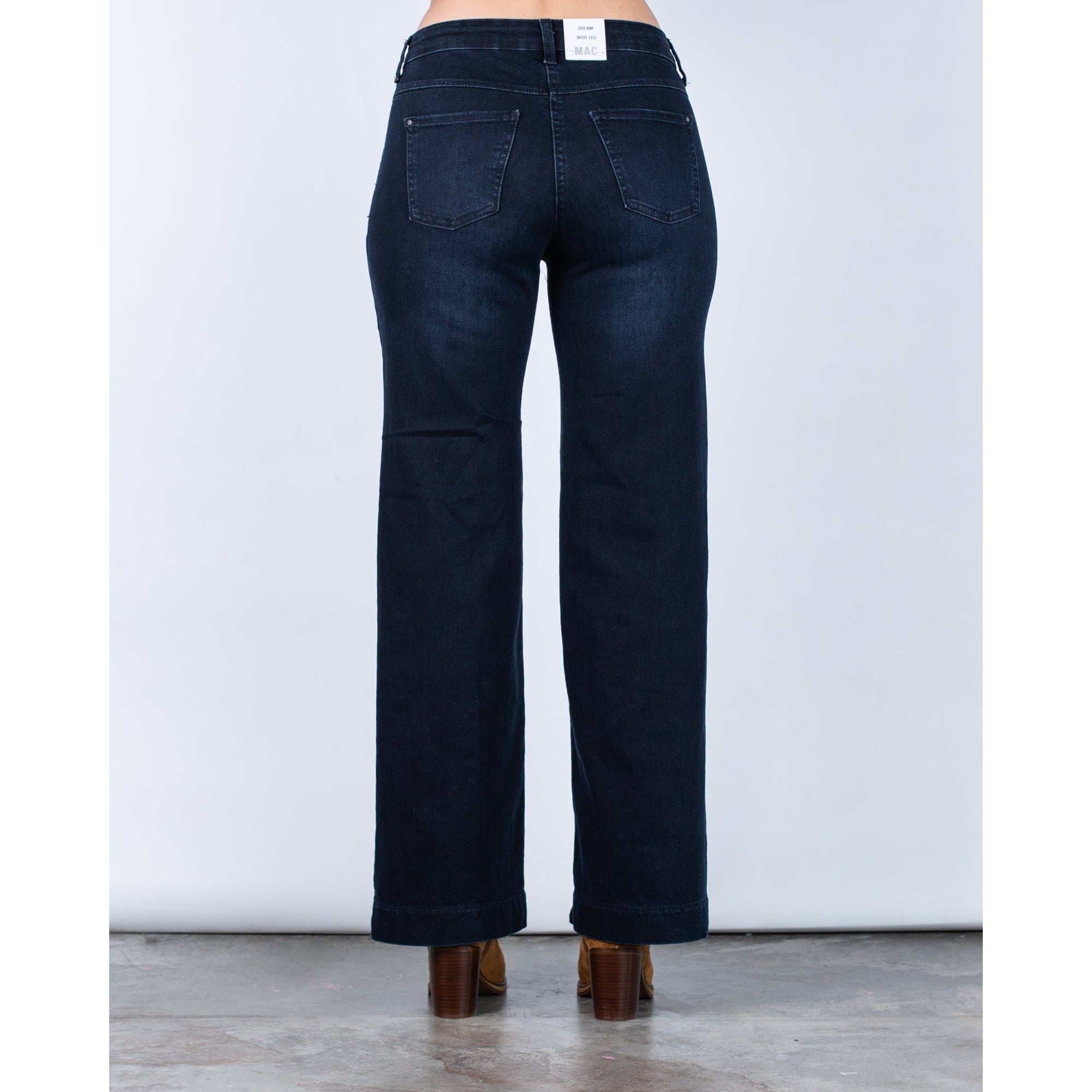 Mac Dream Wide Leg Flared Jean Midnight Blue D858 32L