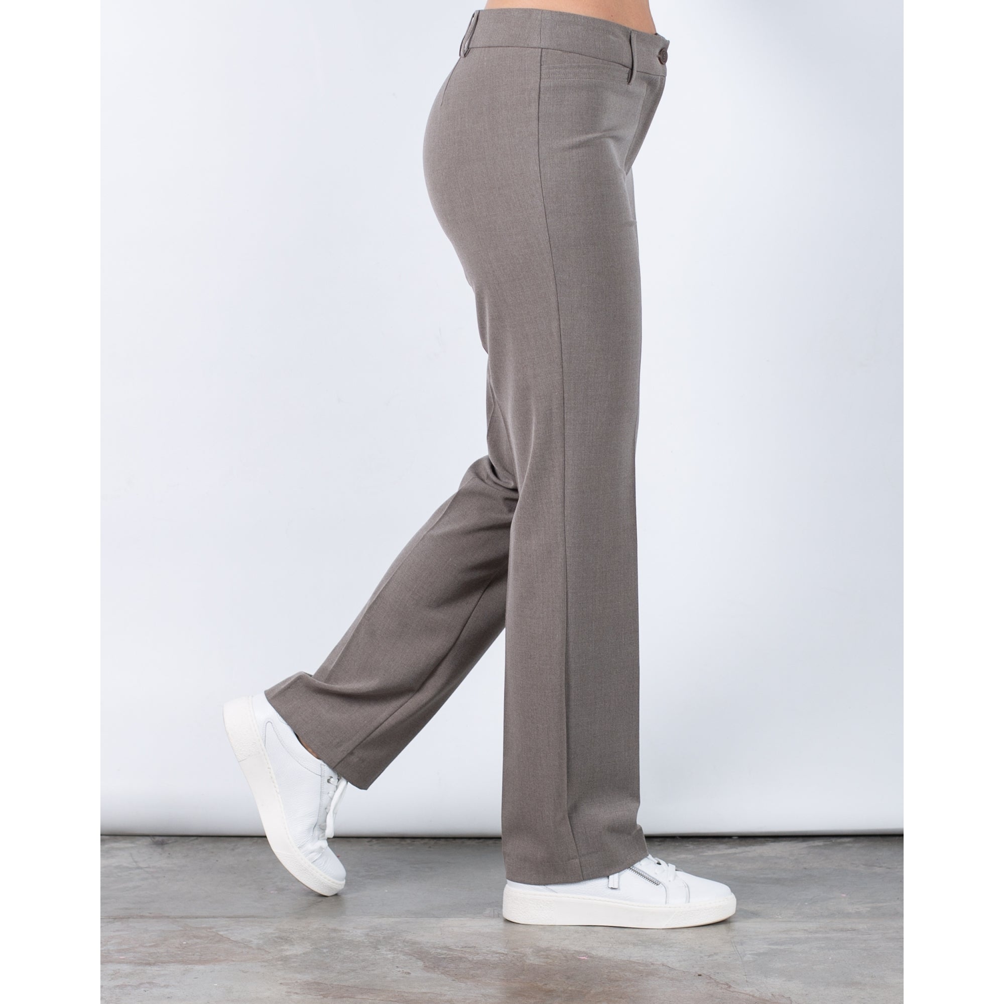Robell Sissi Smart Classic Zip Front Trouser Taupe 1139