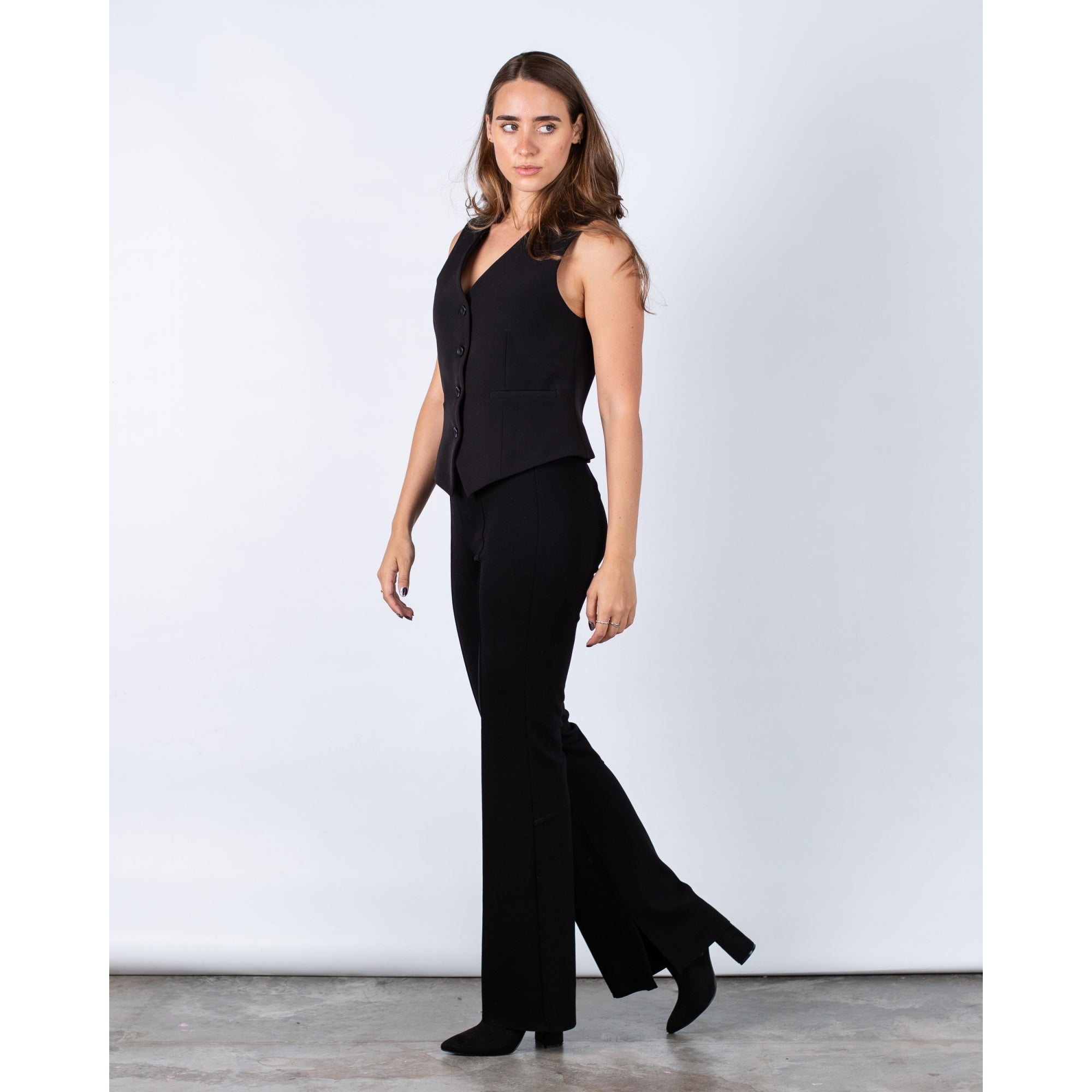 Bariloche Coslada Plain Tailored Waistcoat Black