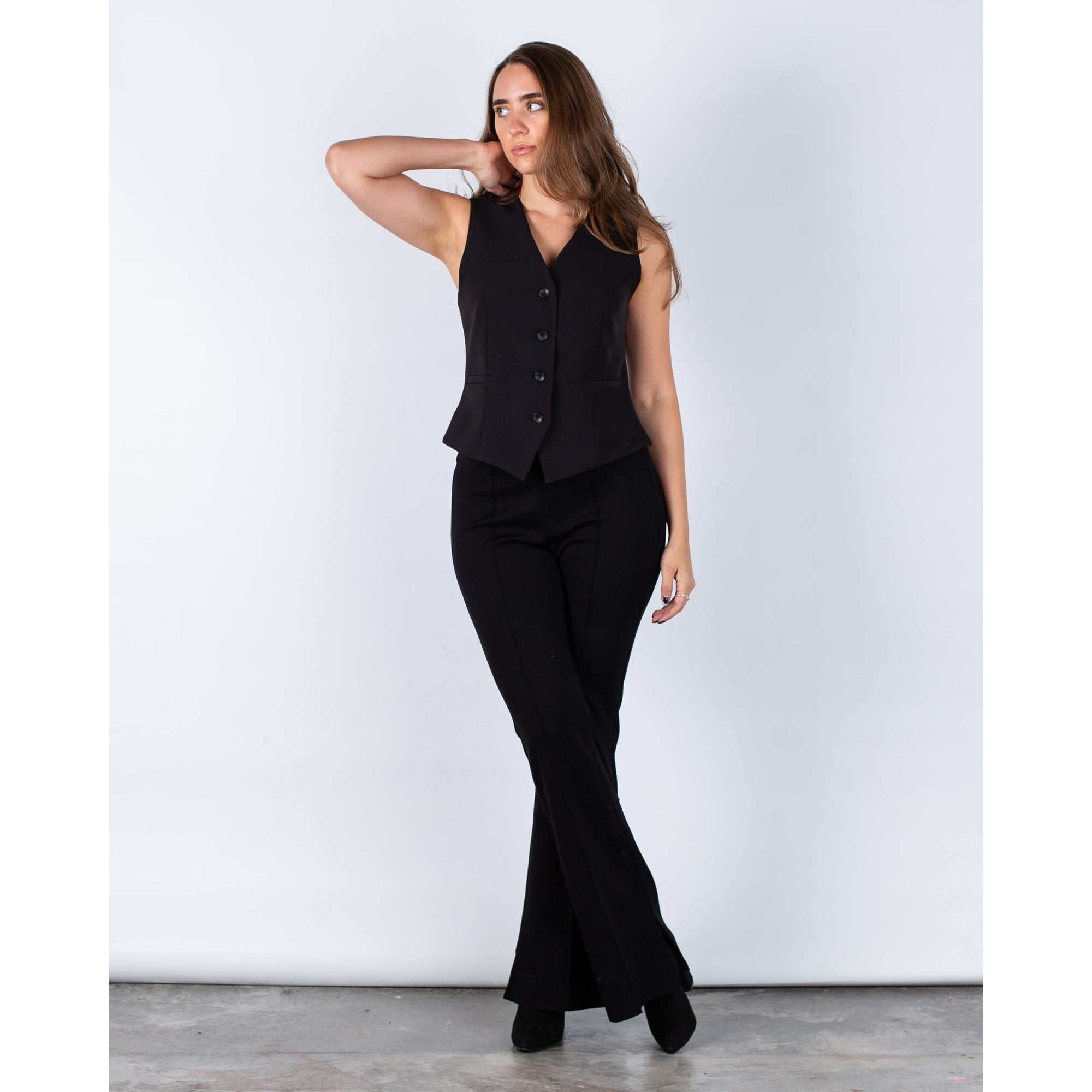 Bariloche Coslada Plain Tailored Waistcoat Black