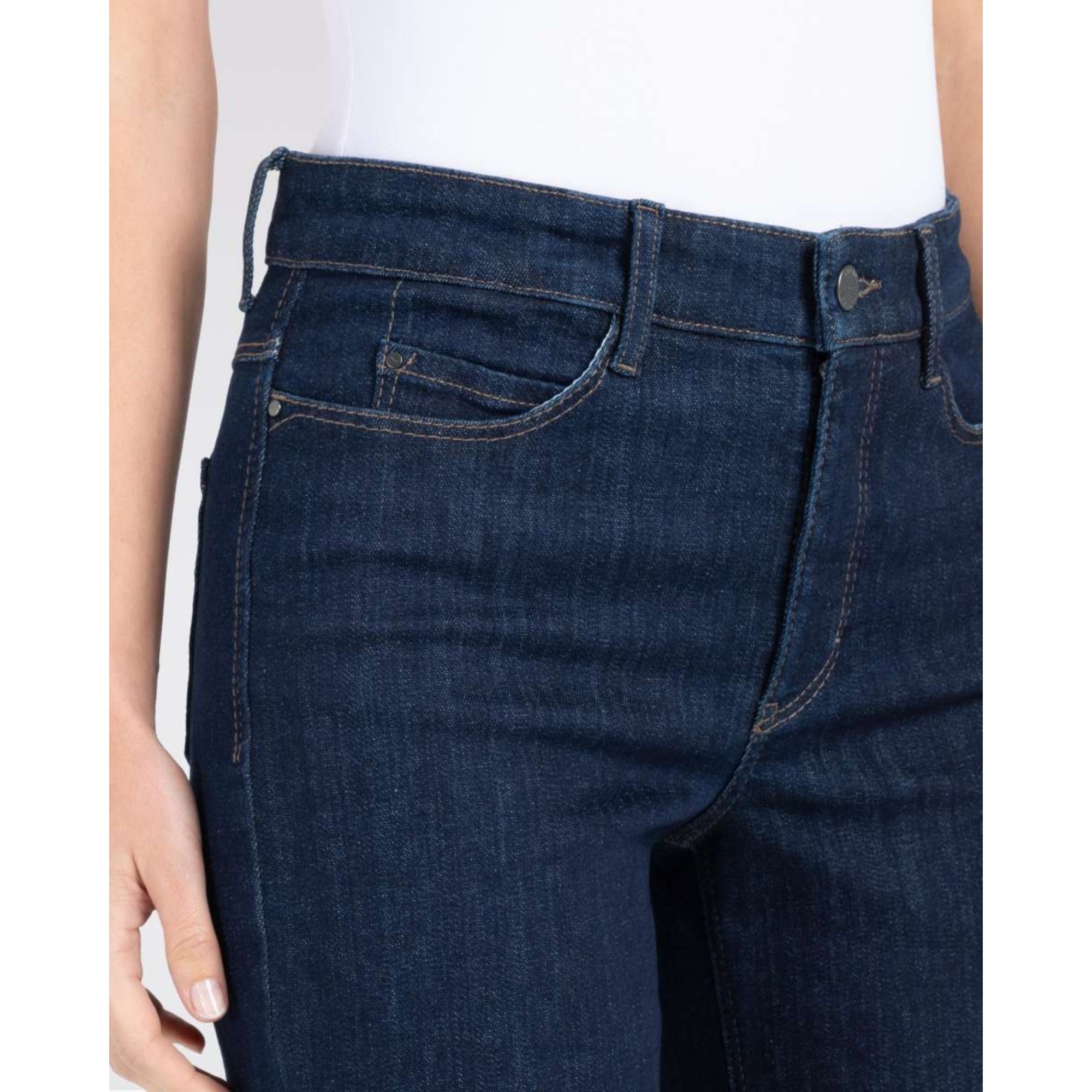 Mac Dream Wide Leg Flared Denim Jean Dark Denim D683 30L