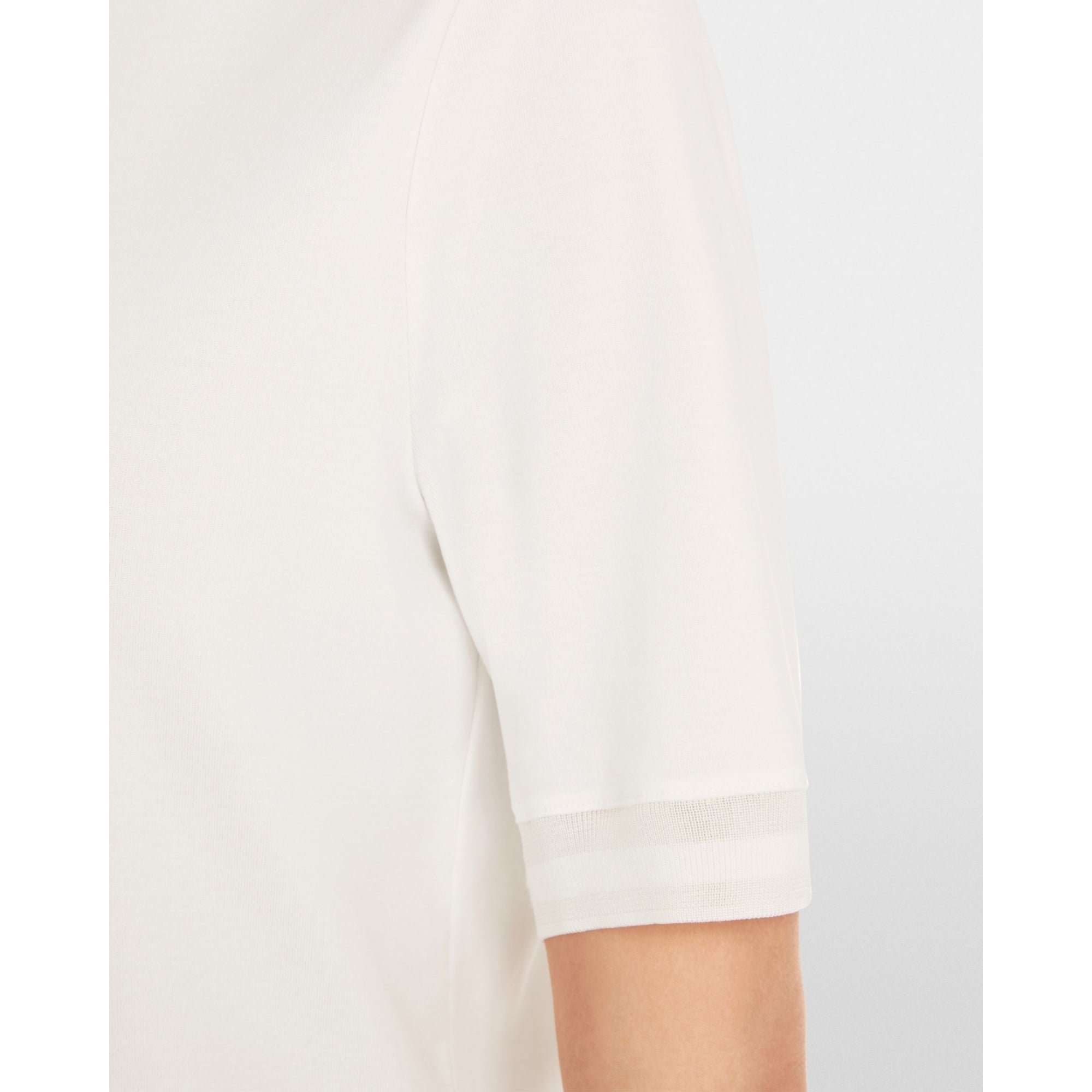 Marc Cain Round Neck T Shirt Off White