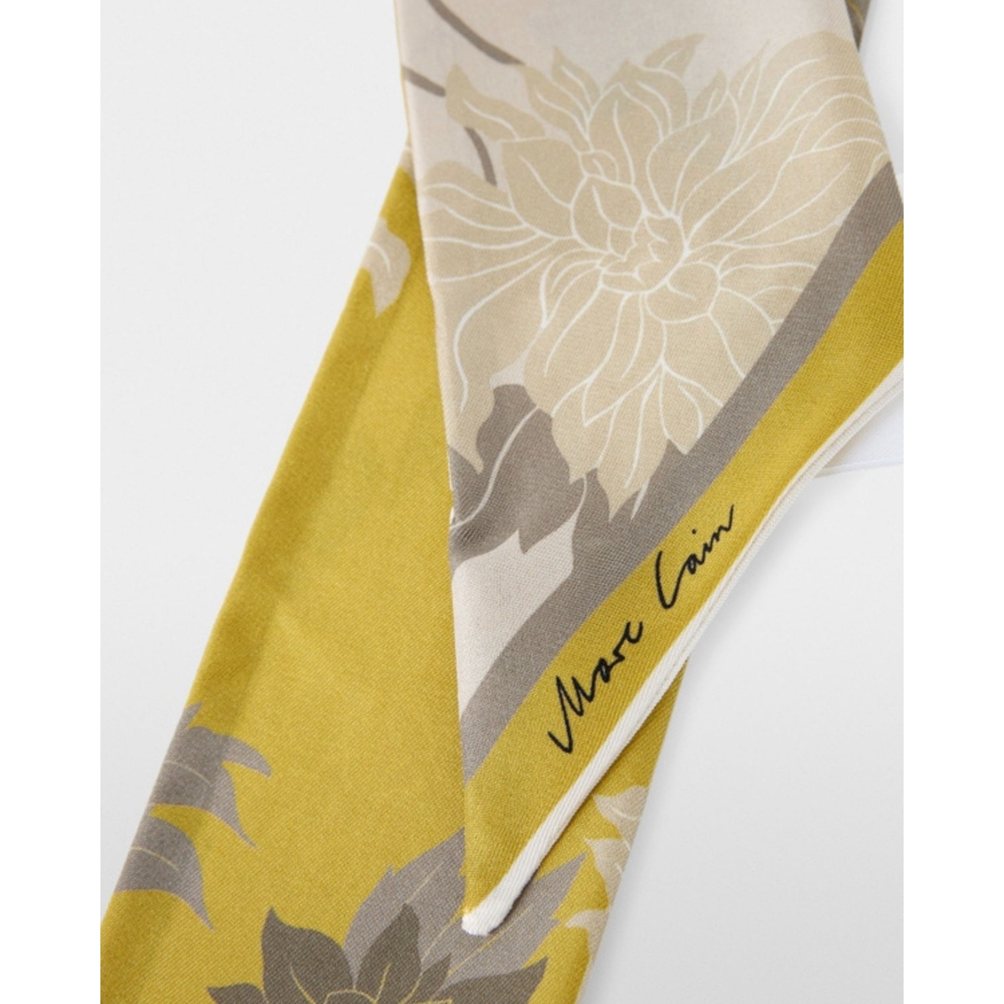 Marc Cain 100% Silk Neck Scarf Sage/multi