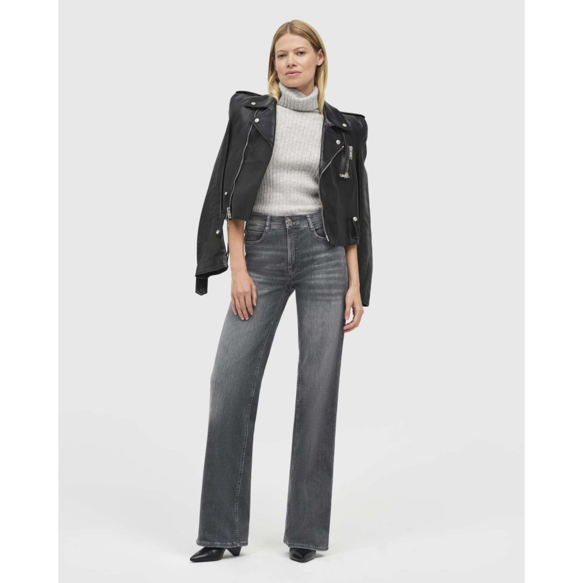 Mac Wide Leg Jean Dark Grey D901 30L