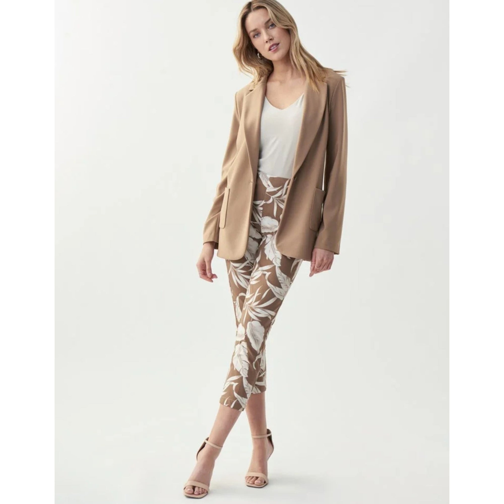 Joseph Ribkoff V Neck And Back Jersey Stretch Vest Off White