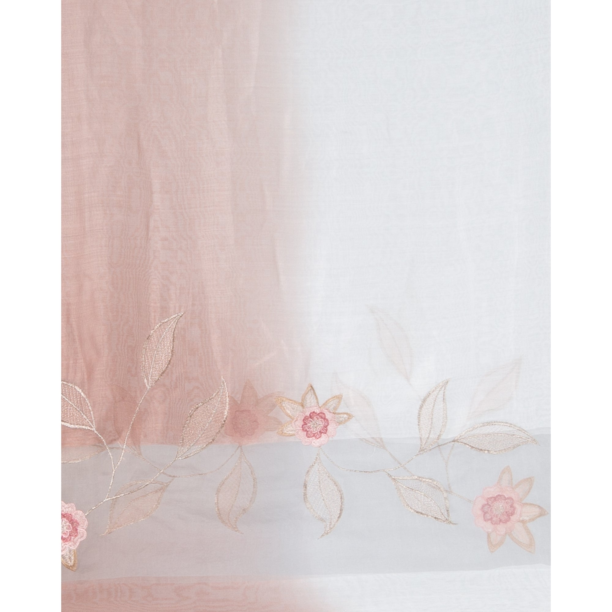 Sister PAC Leoni Silk Scarf With Embroidered Flower Dusty Pink