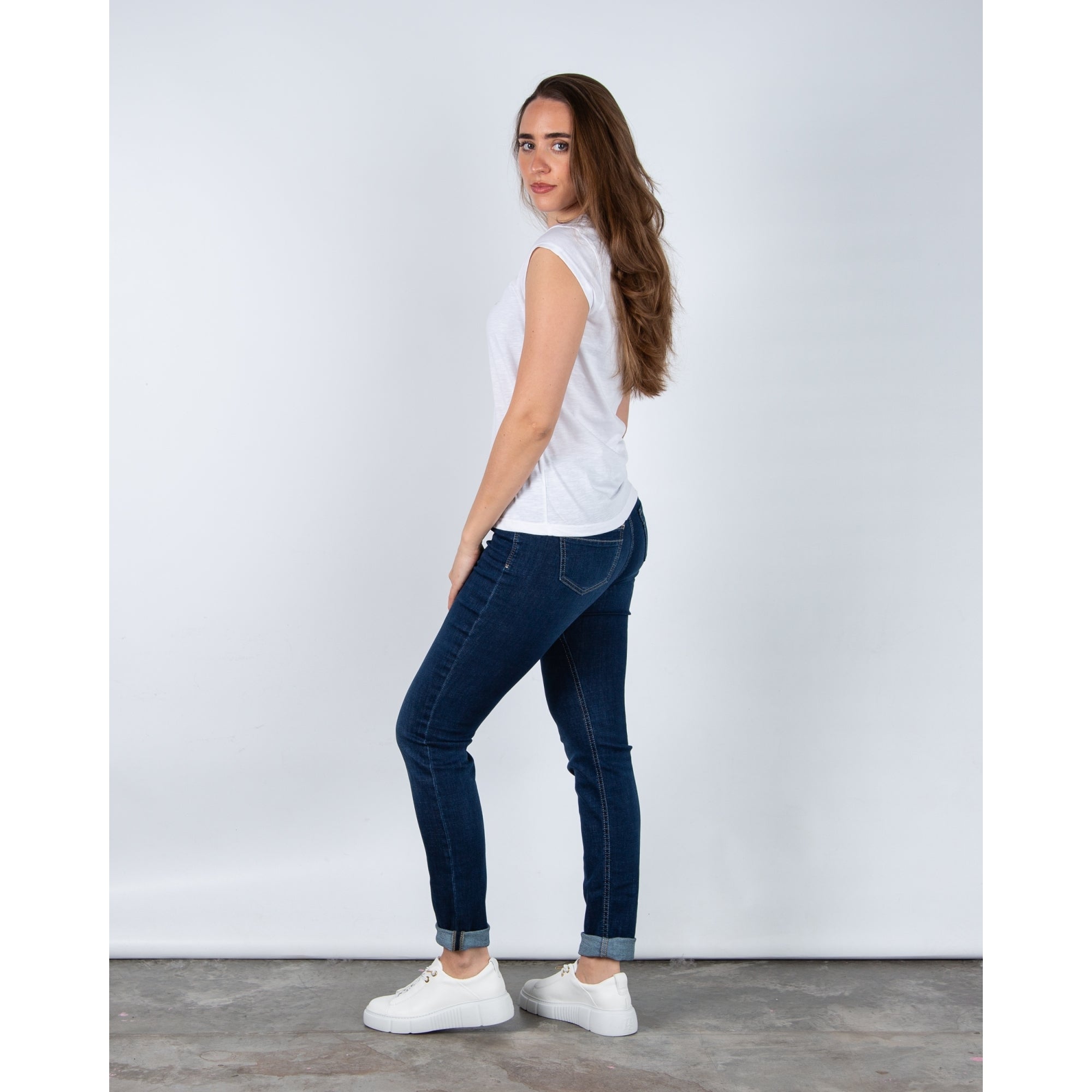 Coster Copenhagen Positivity Round Neck T-shirt White/gold