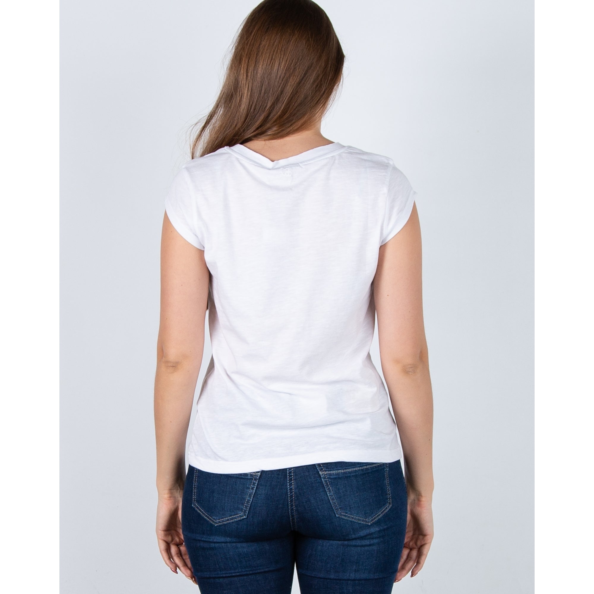 Coster Copenhagen Positivity Round Neck T-shirt White/gold