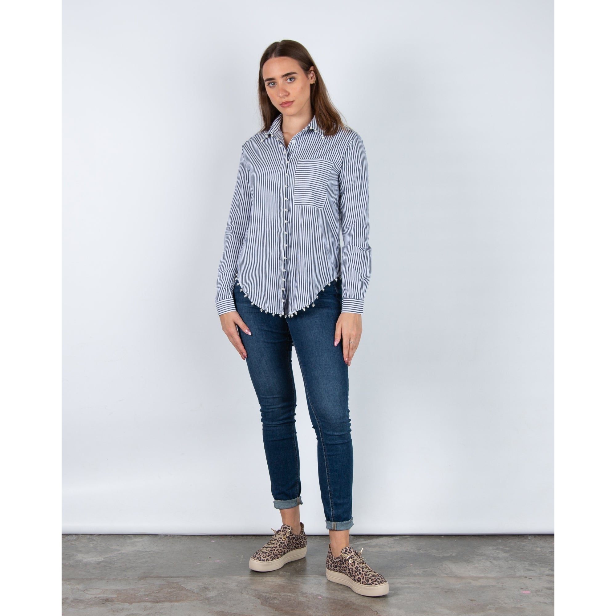 Paul Green Nubuck Print Pull On Sneaker Leopard