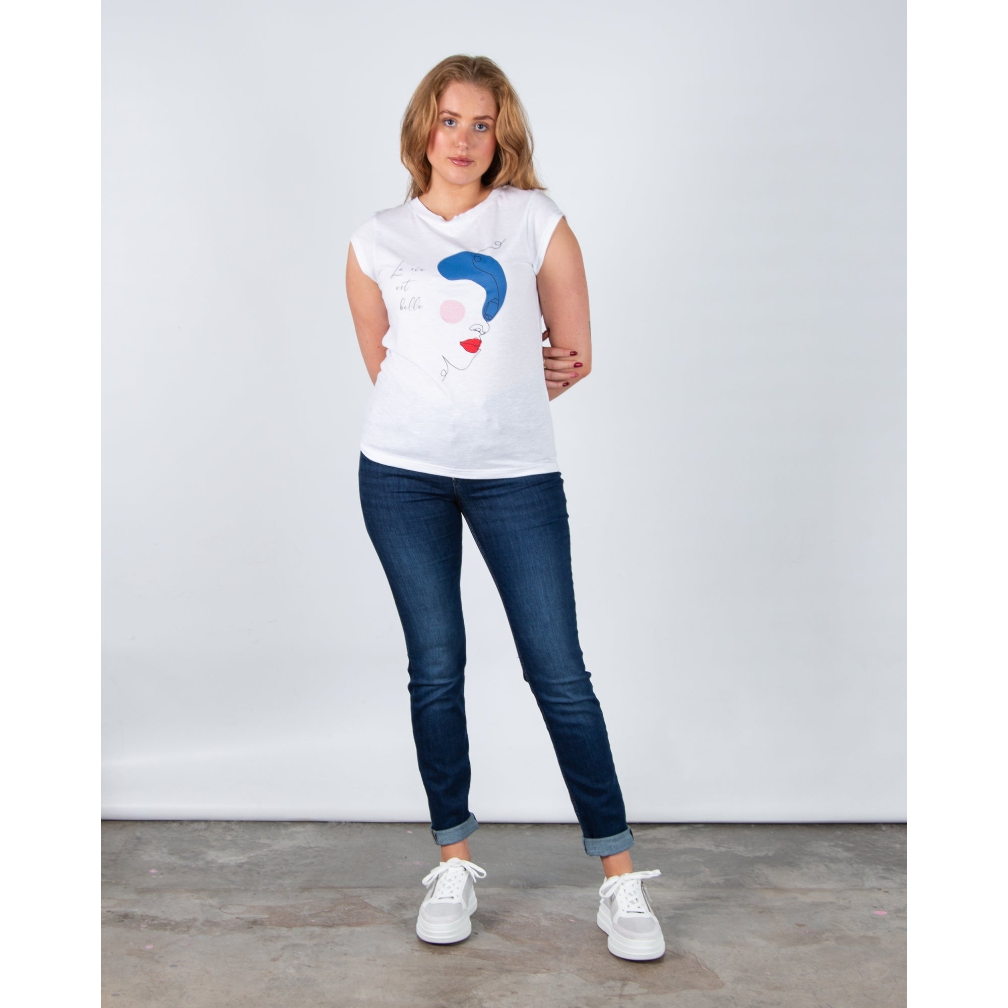 Coster Copenhagen La Vie Est Belle Round Neck T-shirt White