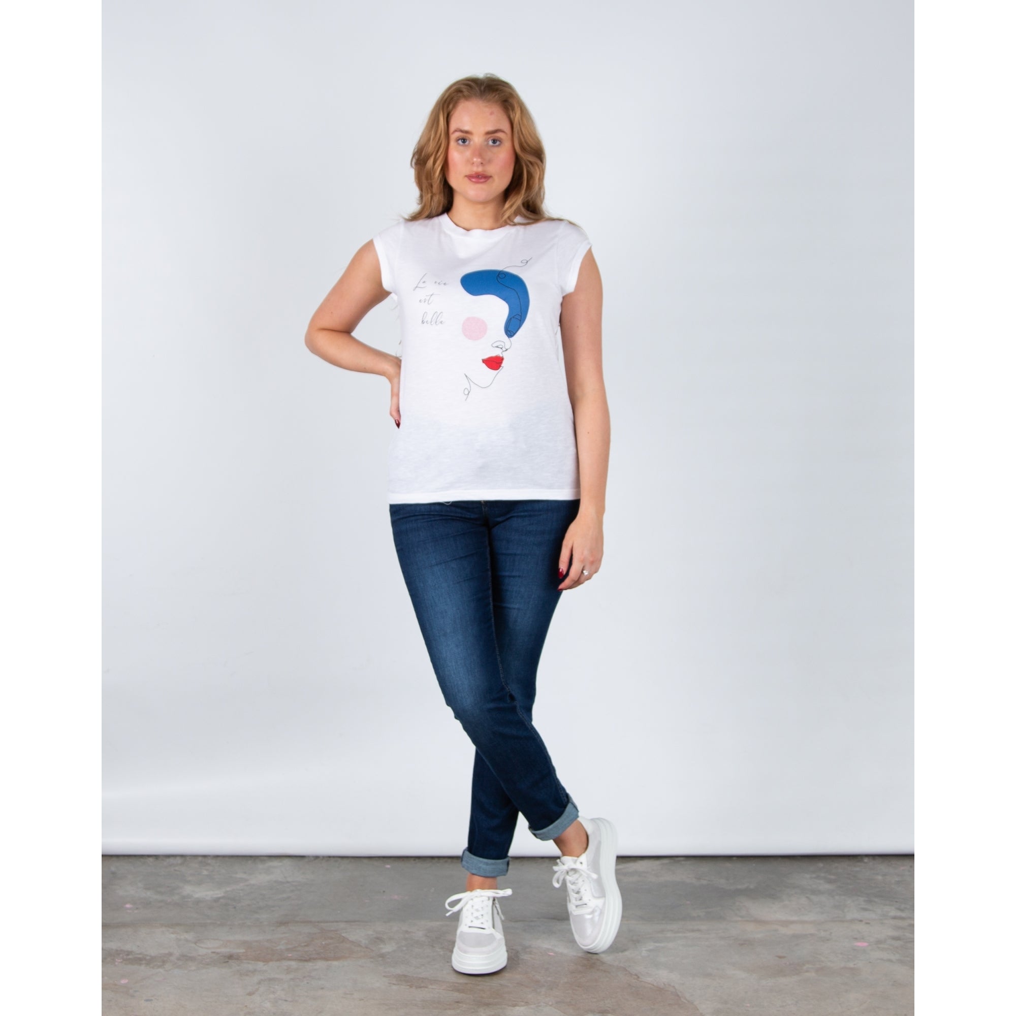 Coster Copenhagen La Vie Est Belle Round Neck T-shirt White