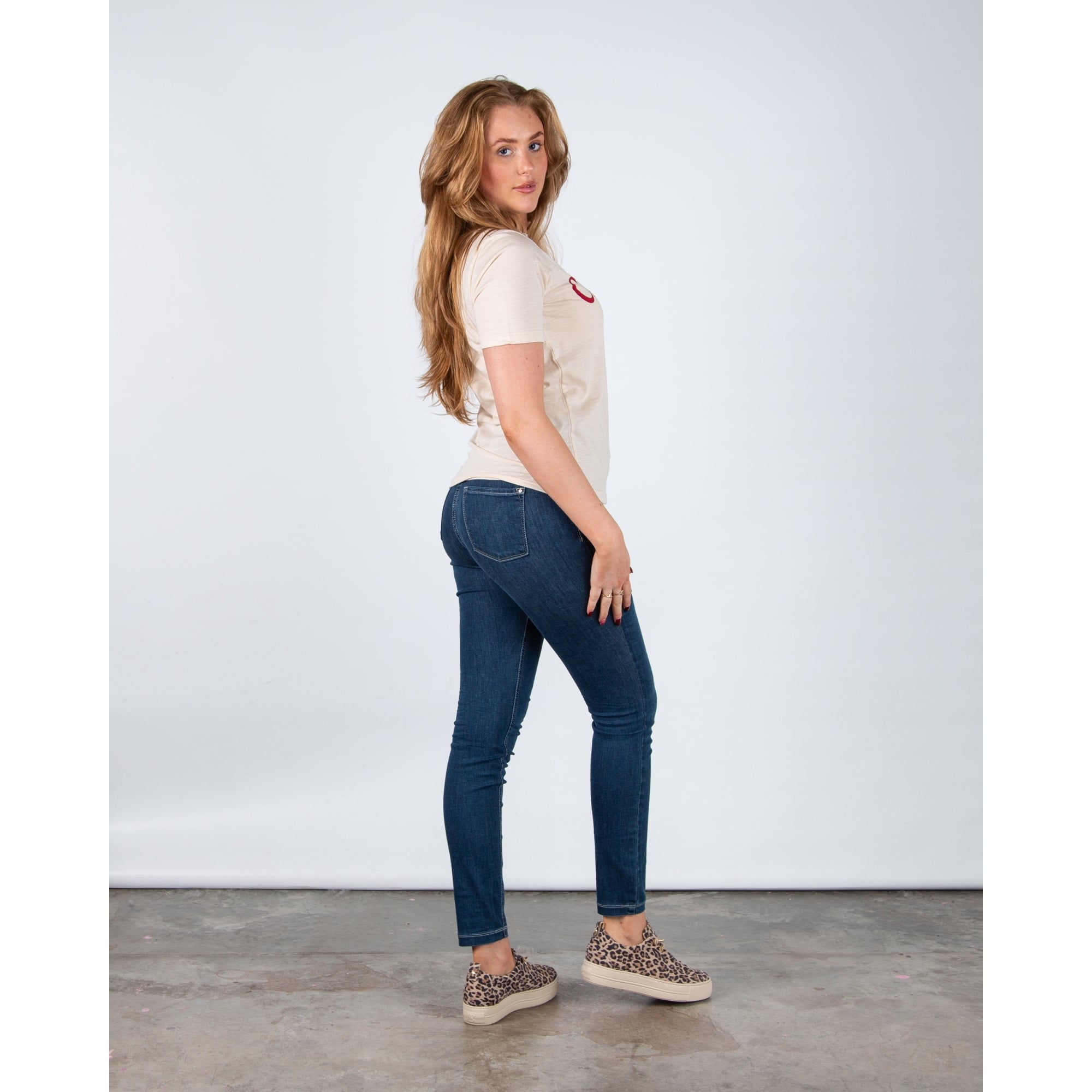 Coster Copenhagen Cherries Round Neck T-shirt Beige/red