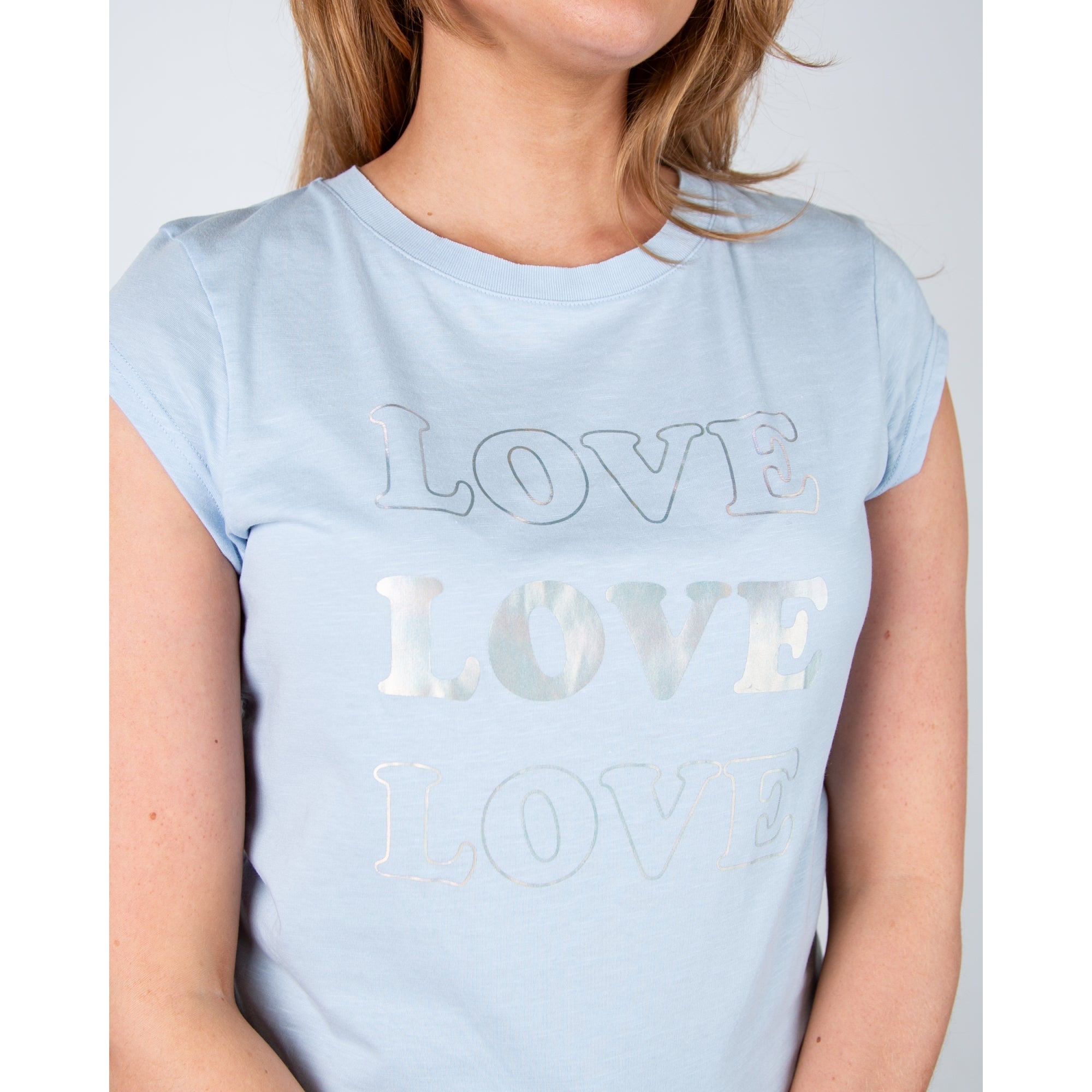 Coster Copenhagen Love Round Neck T-shirt Powder Blue