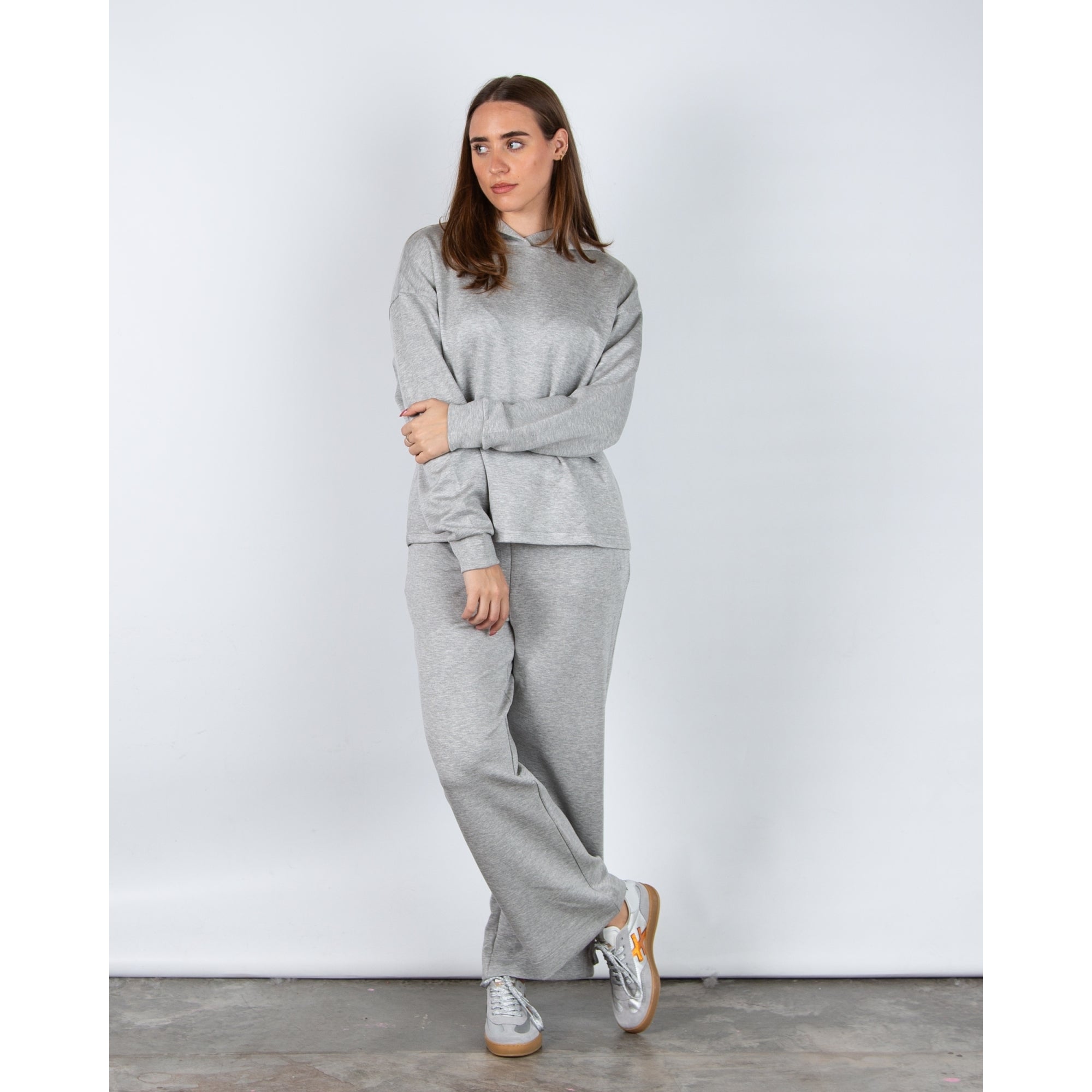 Coster Copenhagen Soft Stretch Hoodie Grey Melange