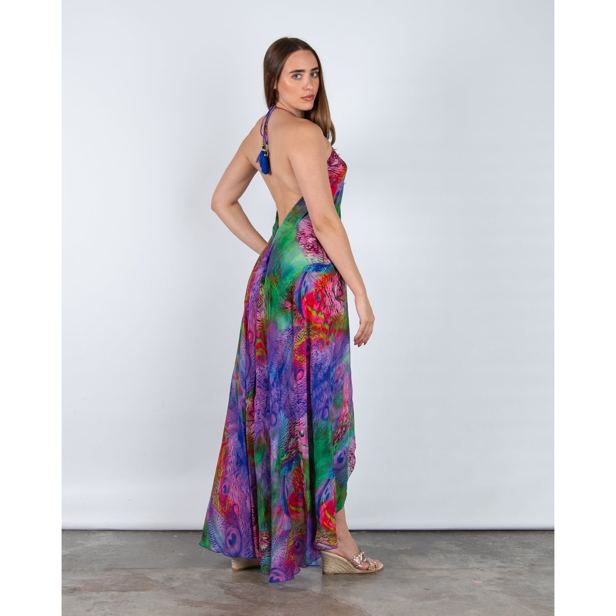 purple peacock maxi dress Purple floral peacock maxi dress #floral #peacock