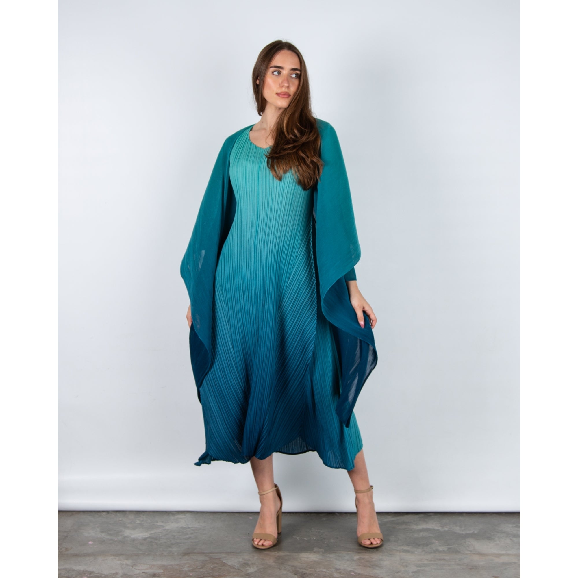 Alquema Collare Crinkle Mesh Ombre Waterfall Jacket Atlantis Blue