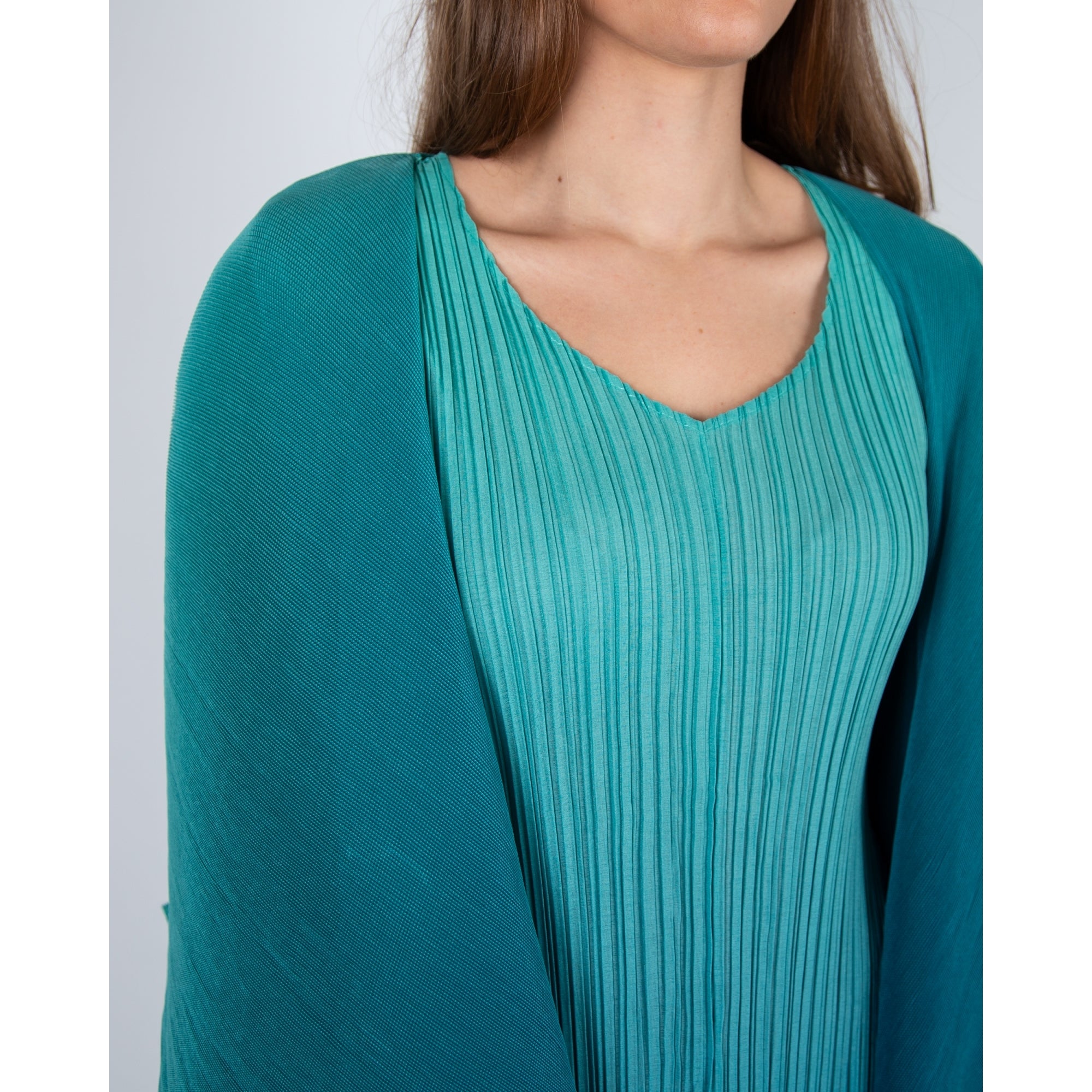 Alquema Collare Crinkle Mesh Ombre Waterfall Jacket Atlantis Blue