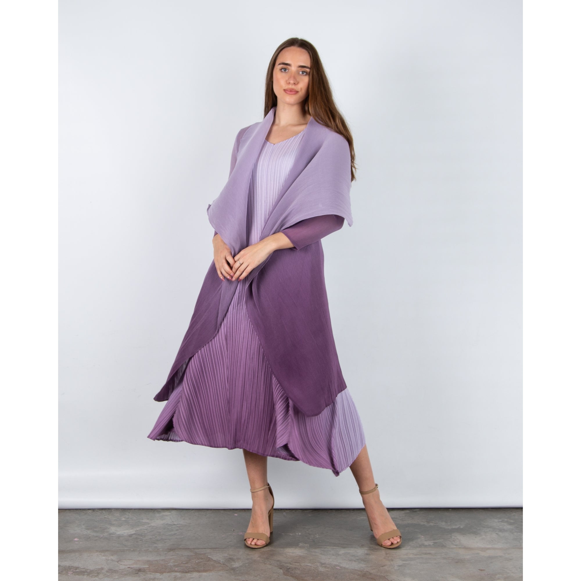 Alquema Collare Crinkle Mesh Ombre Waterfall Jacket Foggy Lavender