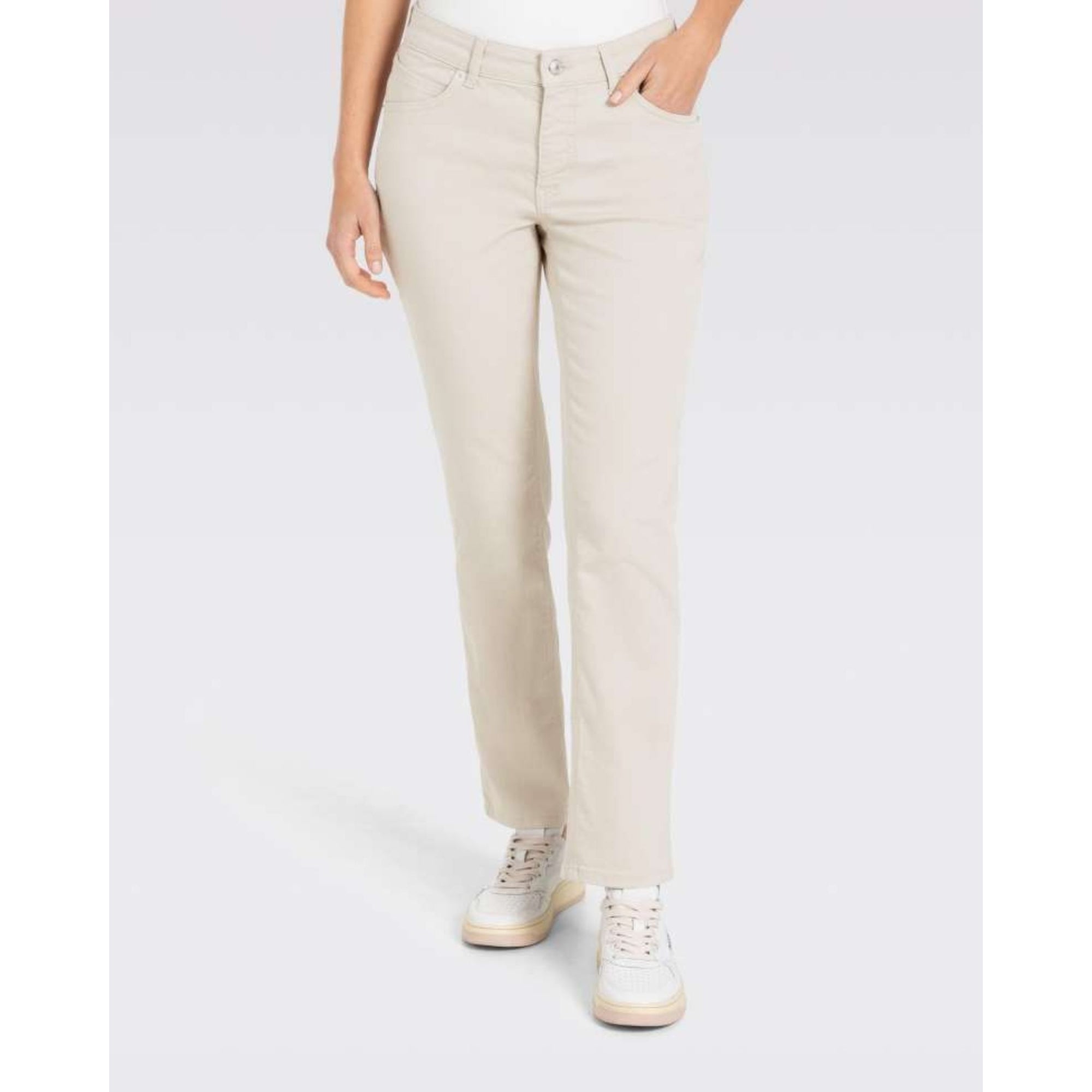 Mac Melanie Feminine Fit Slim Leg Denim Stretch Jean Beige 208r 28L