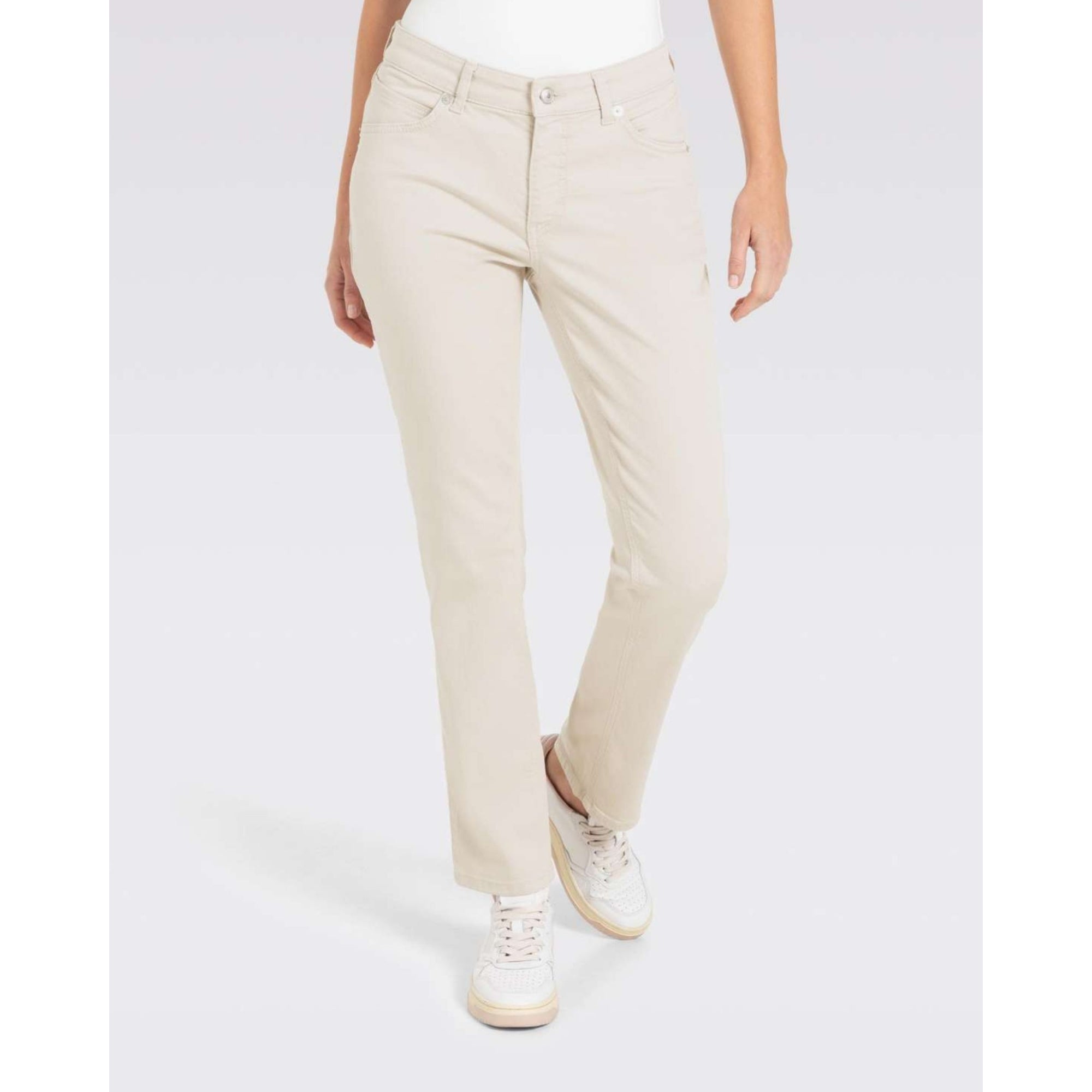 Mac Melanie Feminine Fit Slim Leg Denim Stretch Jean Beige 208r 30L