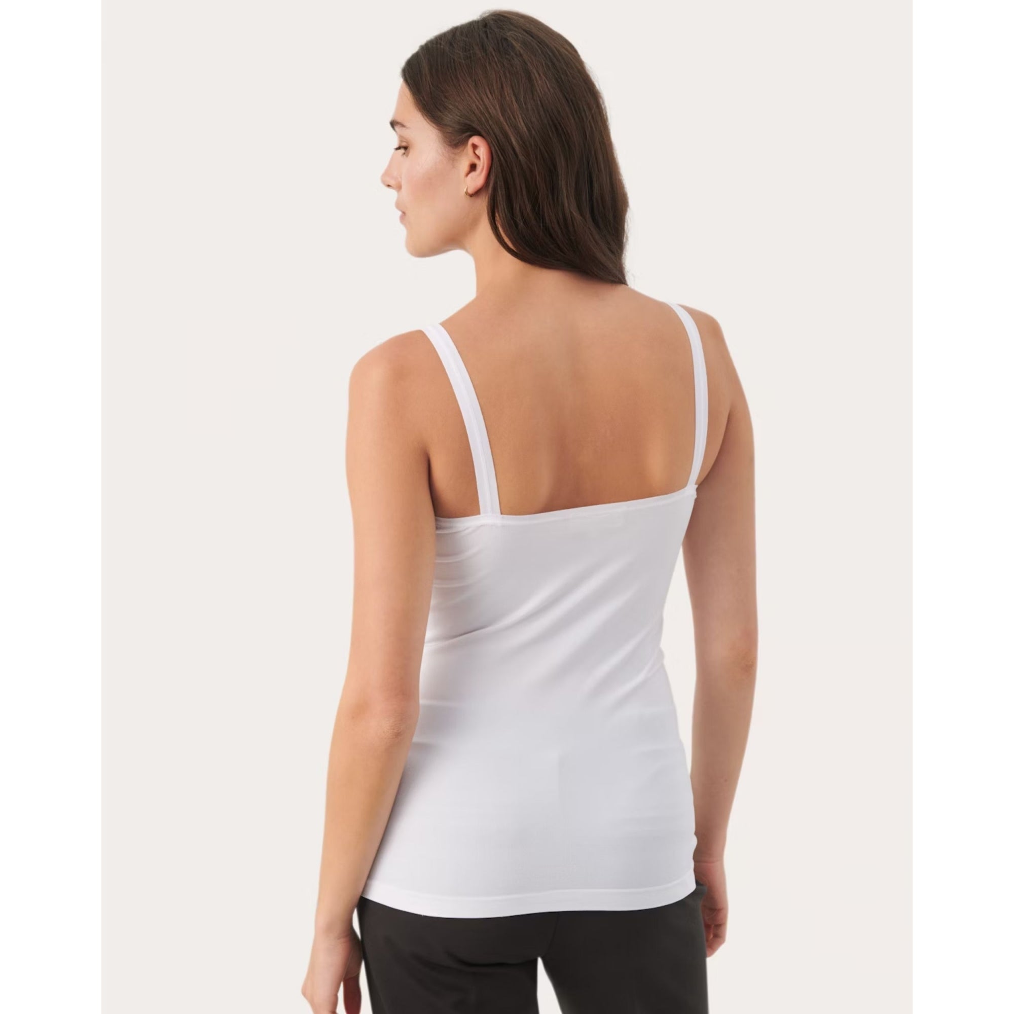 Part Two Hydda V Neck Soft Stretchy Cami White