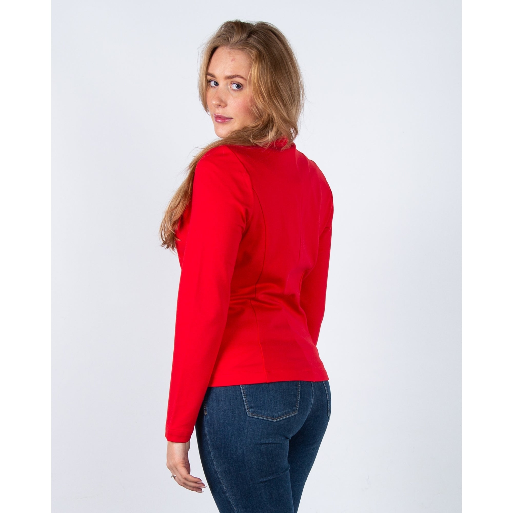 Red Button Babs Punta Stretch Jersey Blazer Red