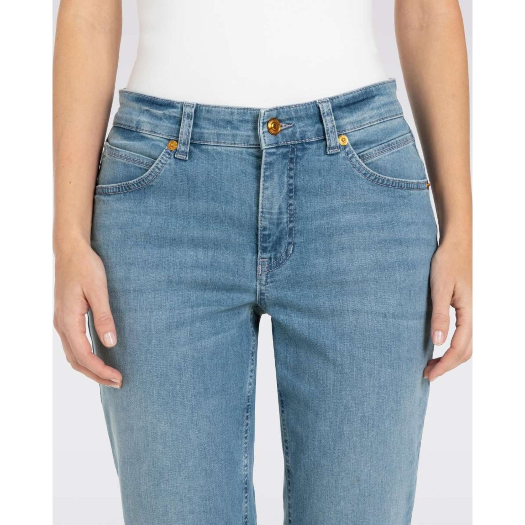 Mac Melanie Feminine Fit Slim Leg Stretch Denim Jean Mid Denim D435 30L