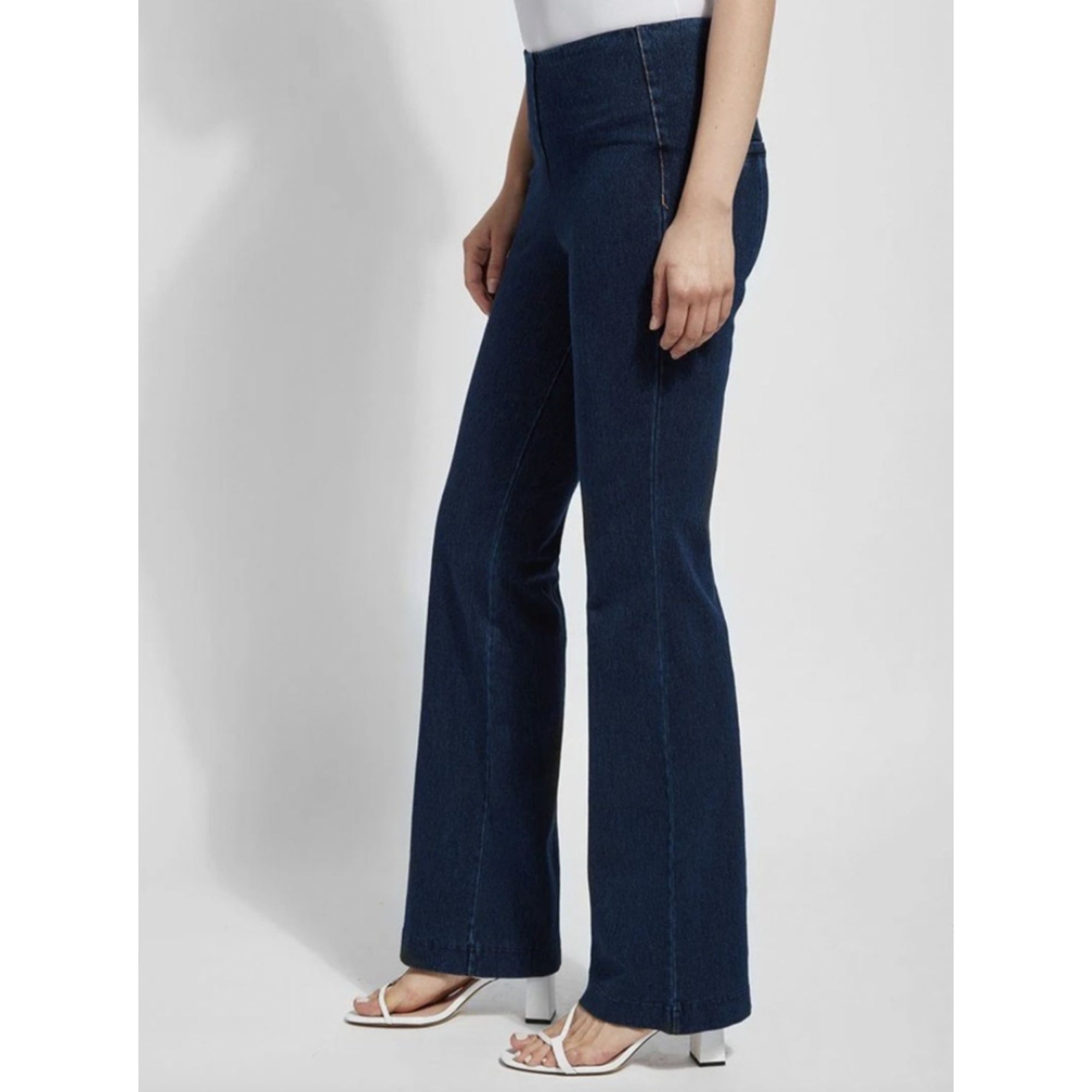 Lysse Ally Pull On Stretch Denim Bootcut Jean Indigo 401