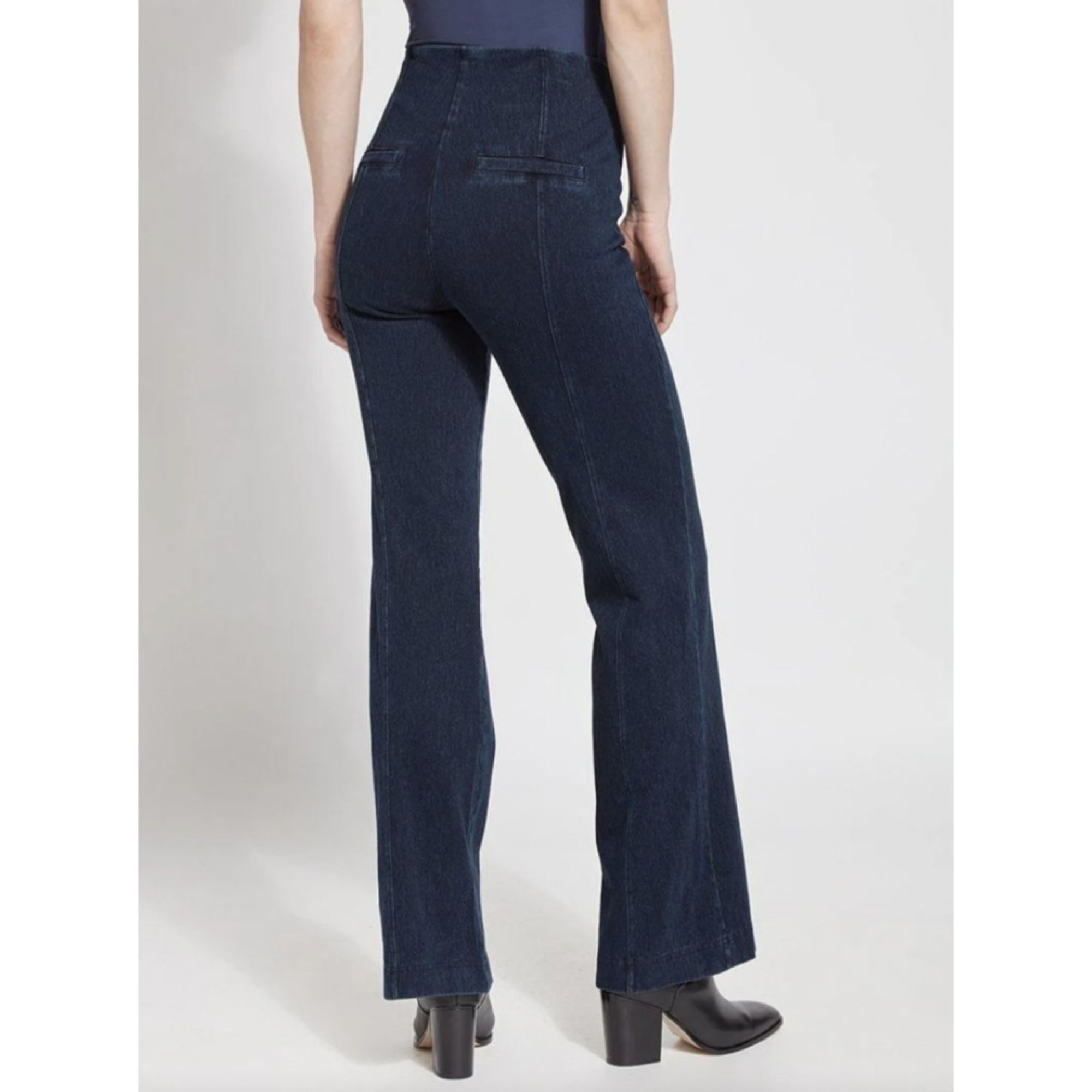 Lysse Ally Pull On Stretch Denim Bootcut Jean Indigo 401