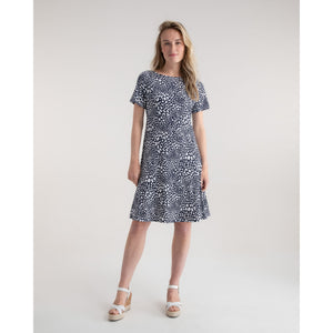 Marble Fashions Double Sided Pebble Print A Line Dress Navy/white 103 –  SisterOnlinestore