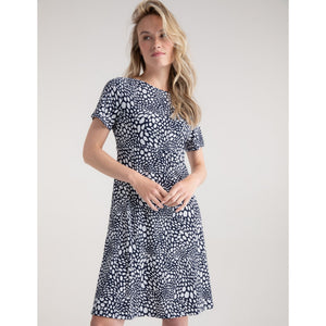 Marble Fashions Double Sided Pebble Print A Line Dress Navy/white 103 –  SisterOnlinestore
