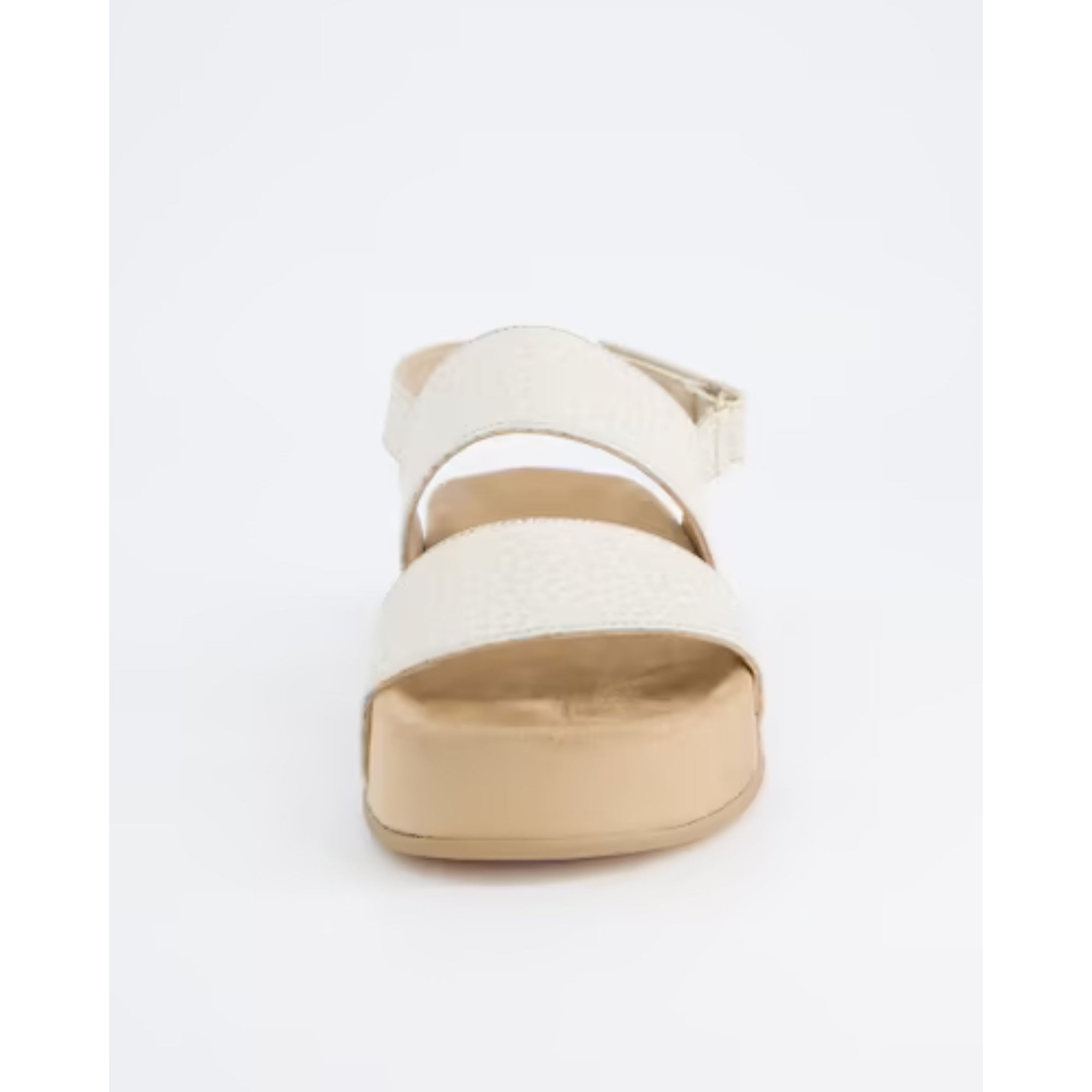Paul Green Double Strap Flatform Sandals With Buckle White