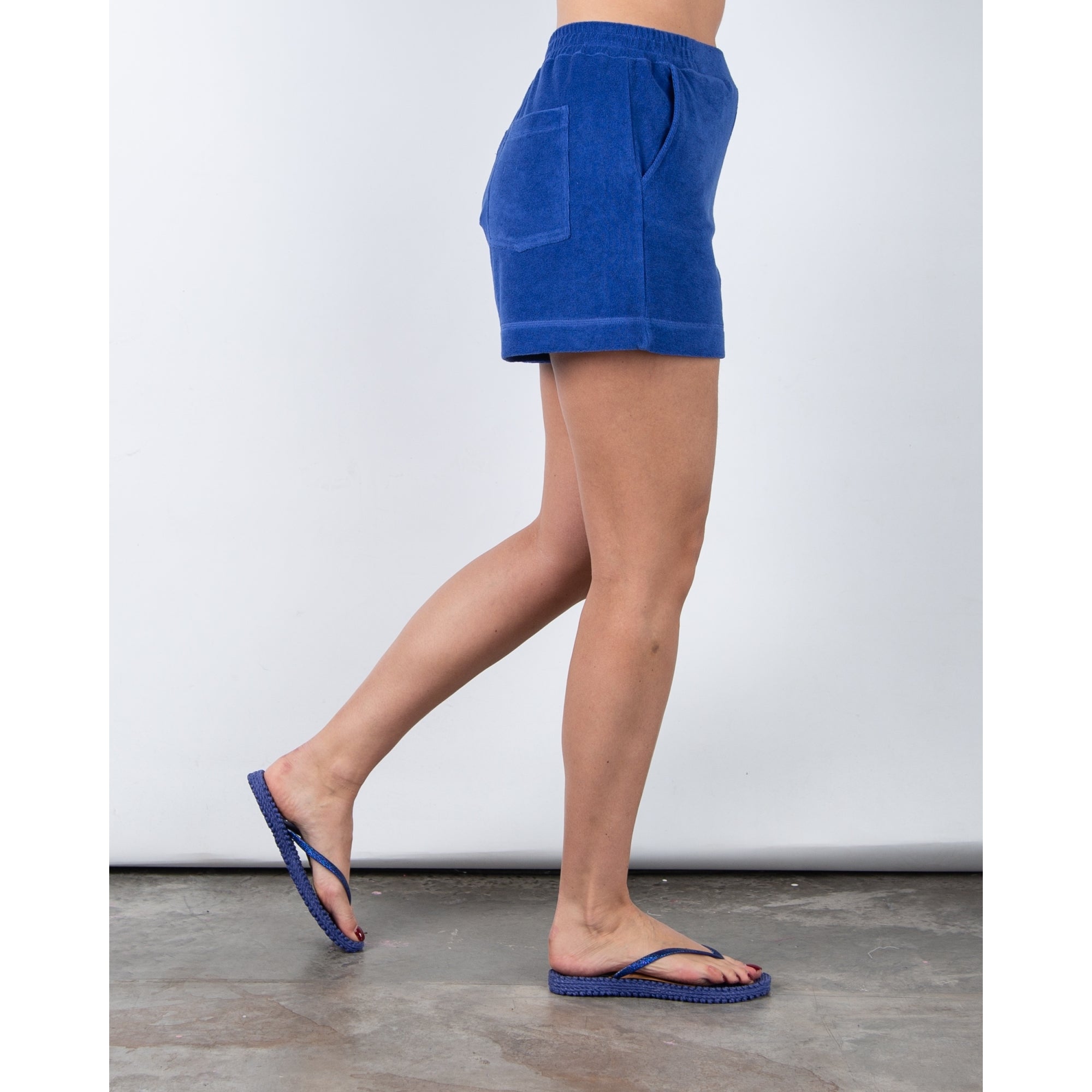 Riani Towelling Shorts With Pockets Cobalt