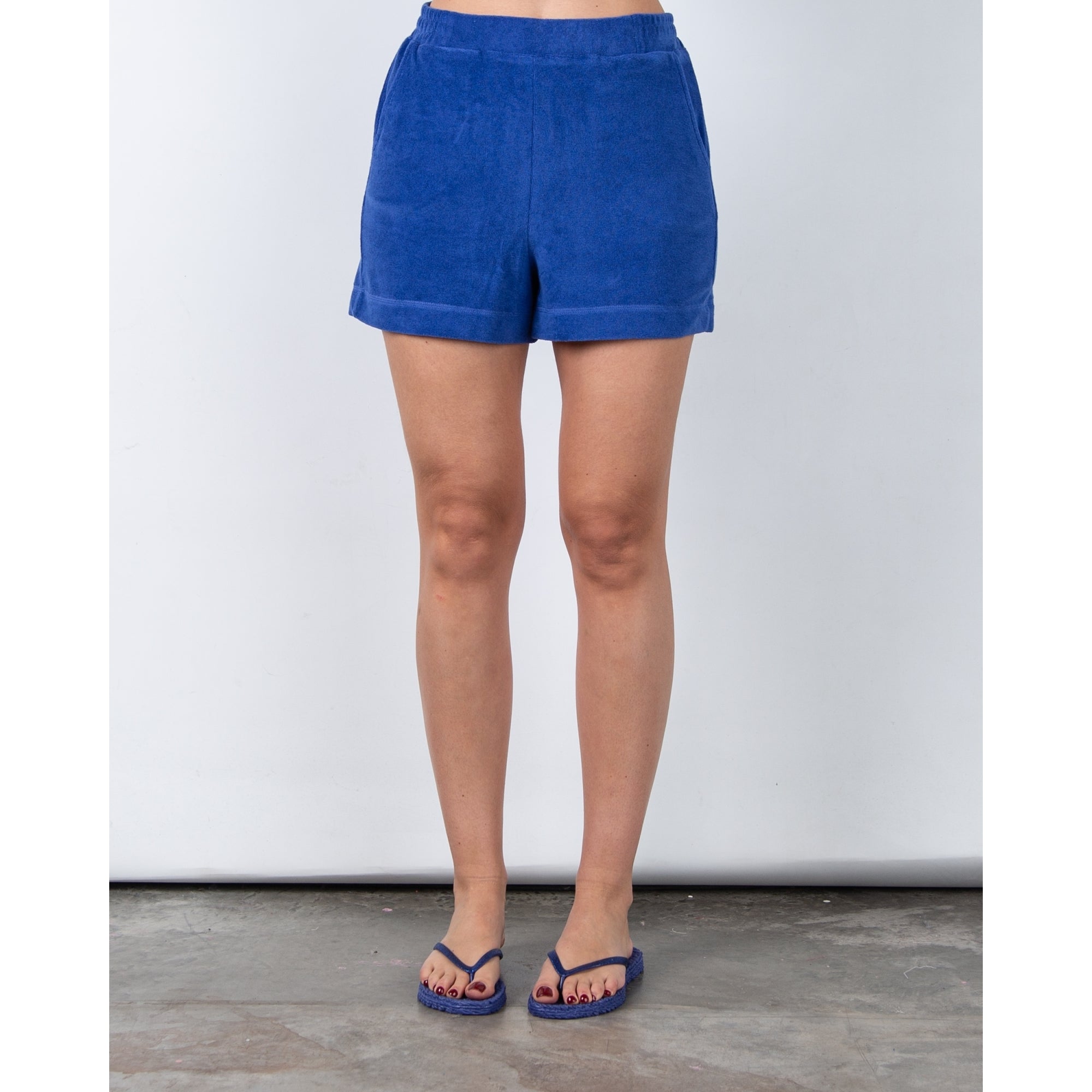 Riani Towelling Shorts With Pockets Cobalt