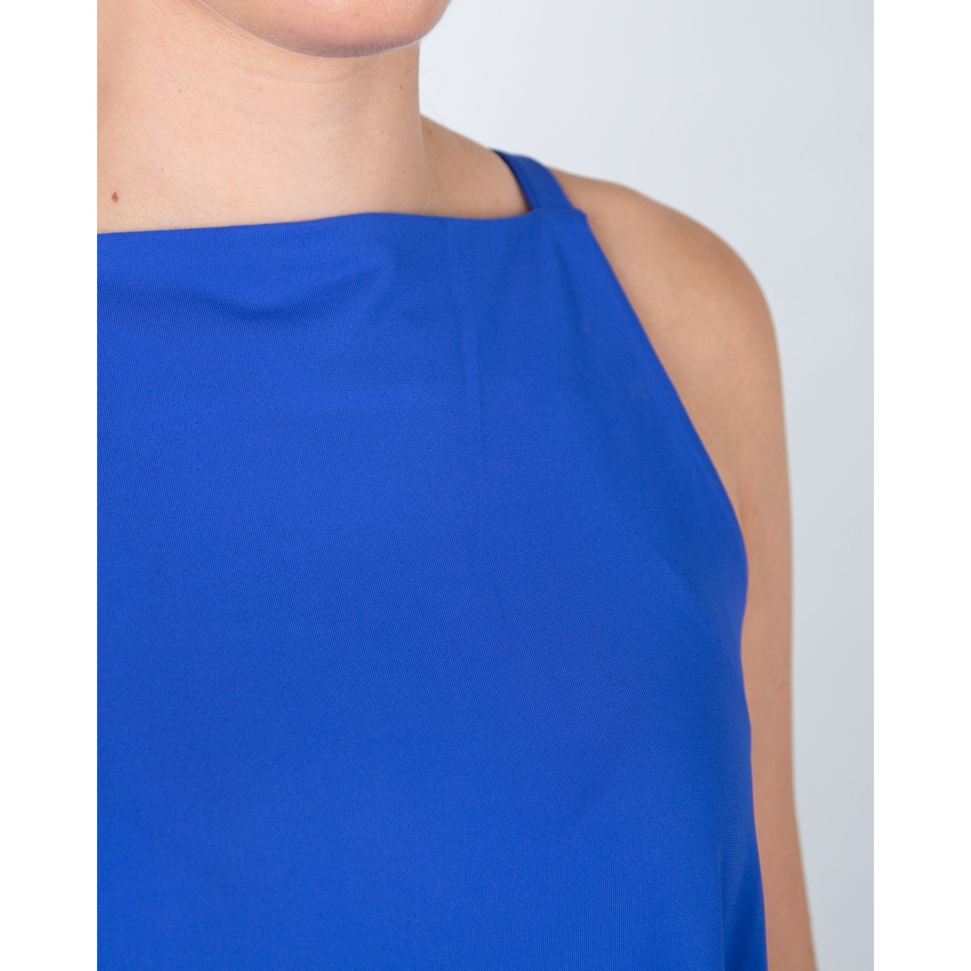 Riani Square Neck Strappy Top With Side Splits Cobalt