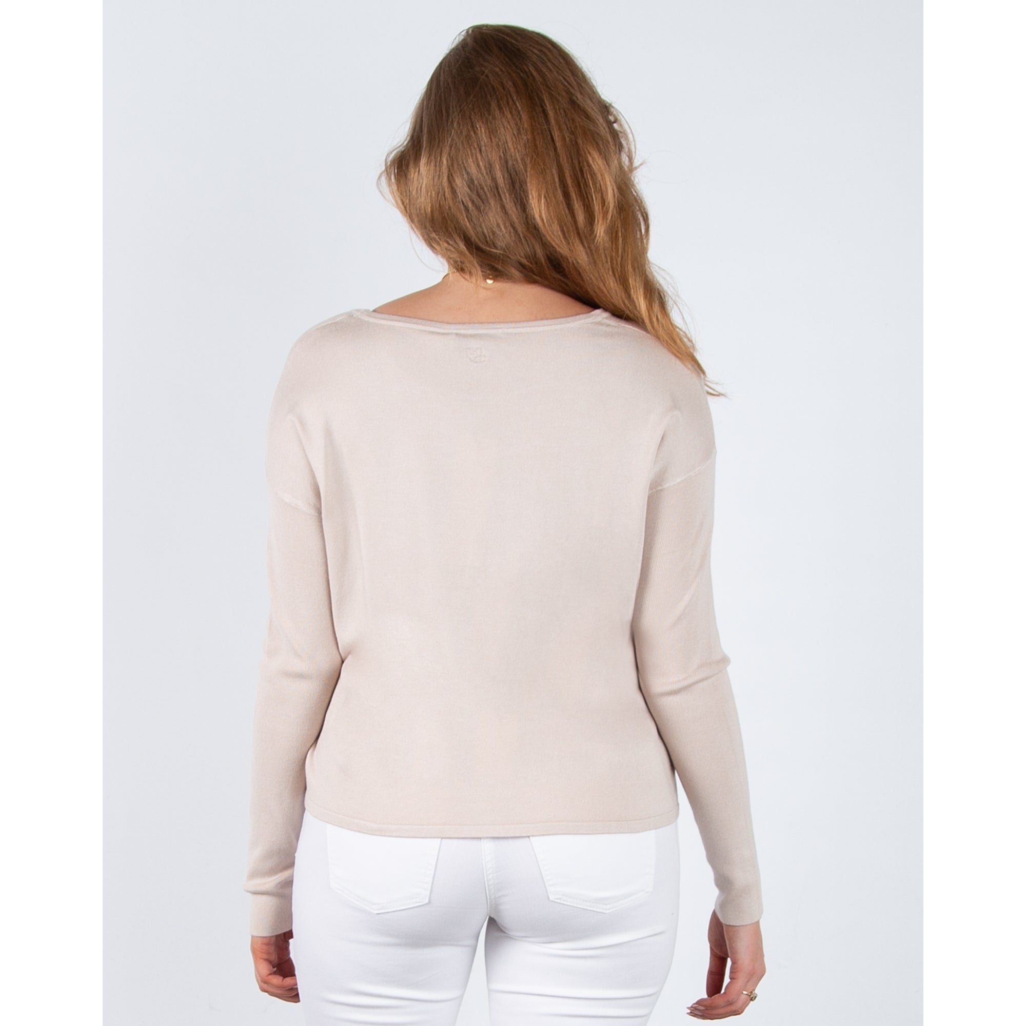 Coster Copenhagen Round Neck Fine Knit Jumper Beige