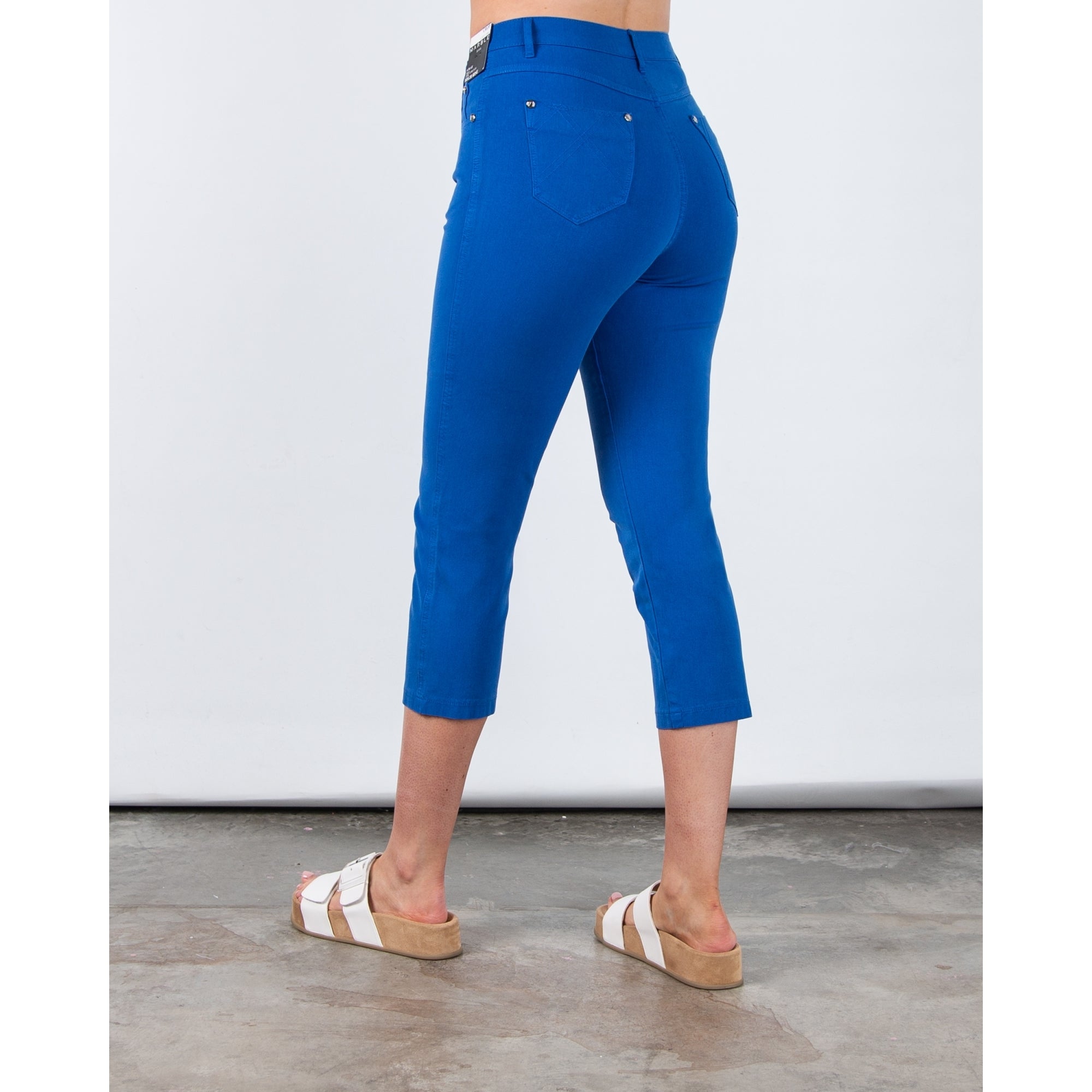 Marble Fashions Slim Fit Cropped Stretch Jean Cobalt 153