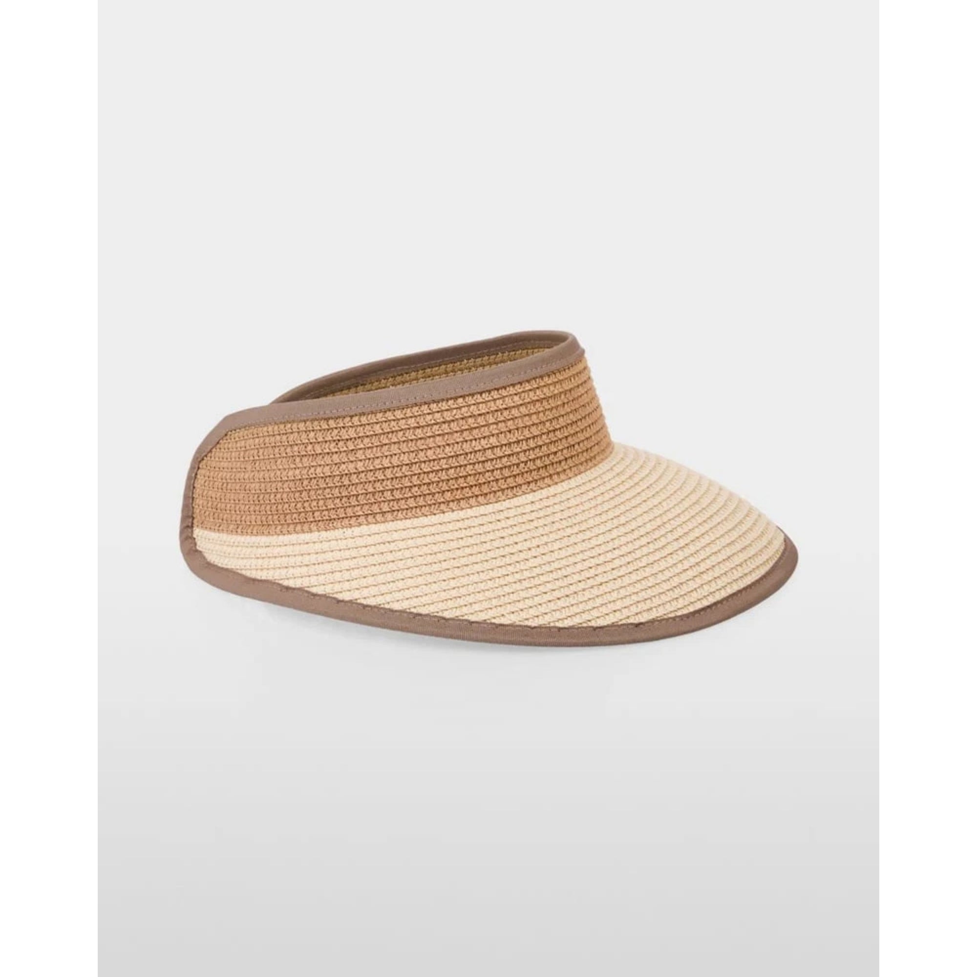 Marc Cain Two Tone Raffia Visor Natural/taupe