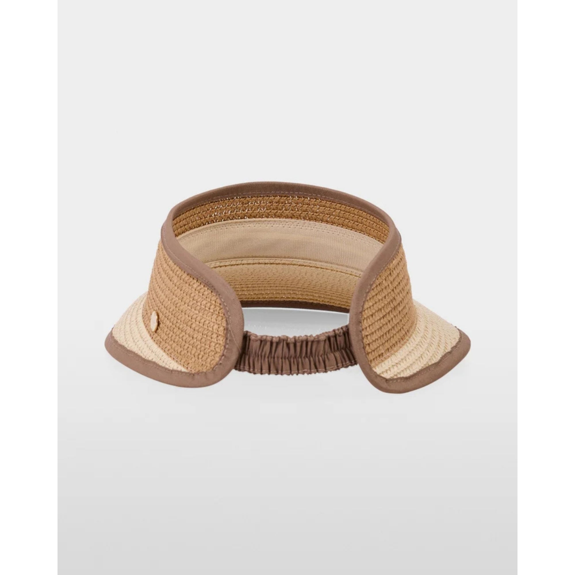 Marc Cain Two Tone Raffia Visor Natural/taupe