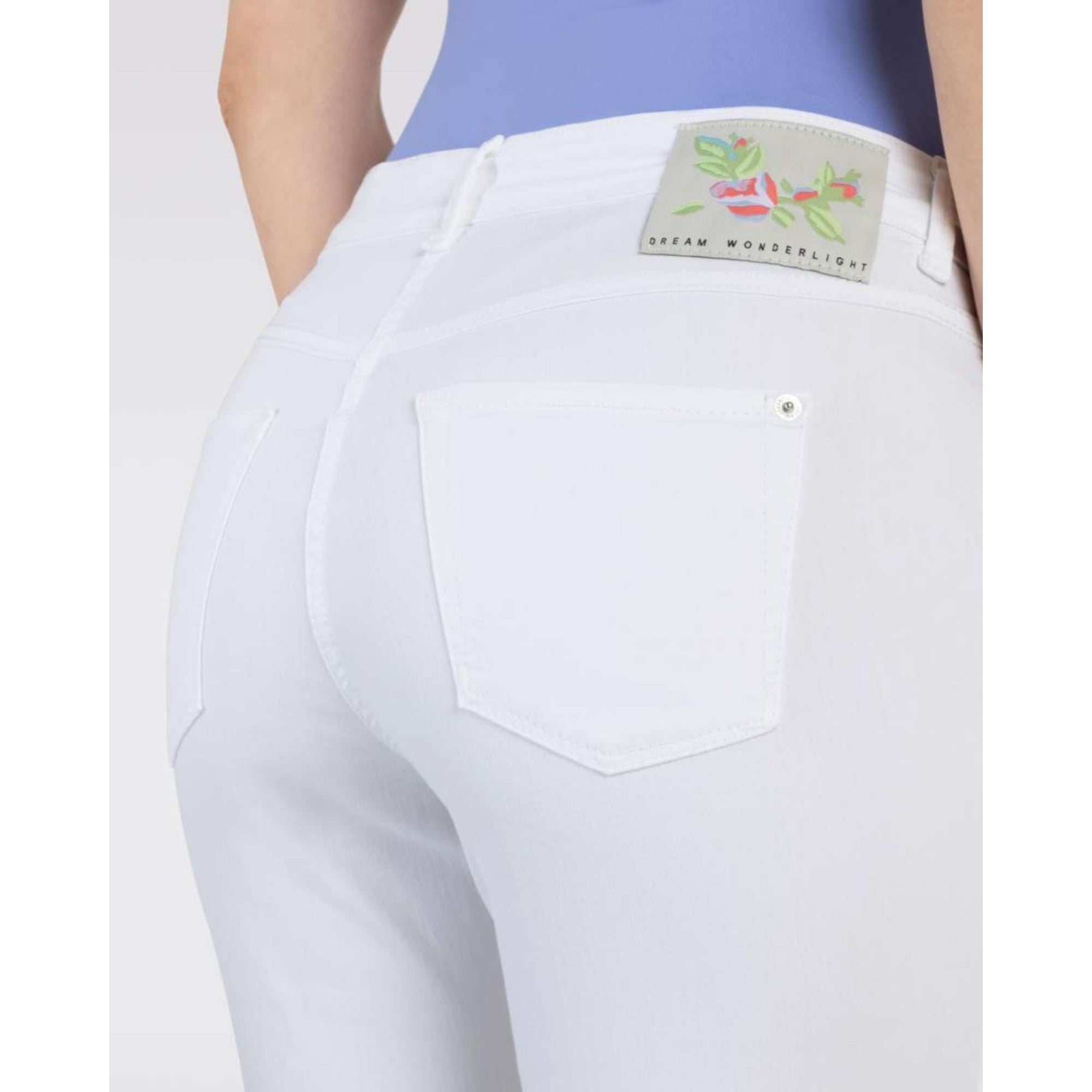 Mac Super Soft Denim Slim Jean With Ankle Split White Denim D010 26L