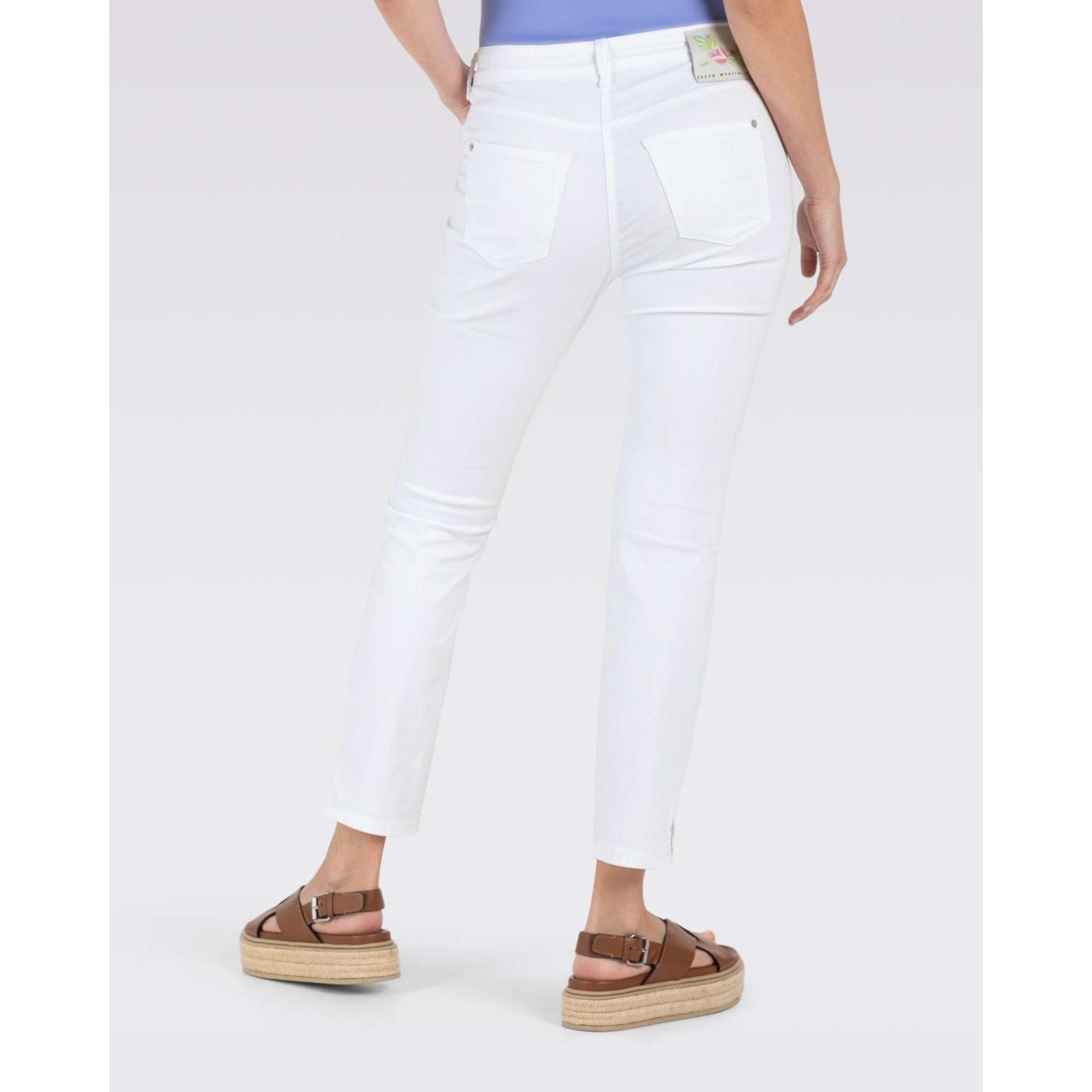 Mac Super Soft Denim Slim Jean With Ankle Split White Denim D010 26L