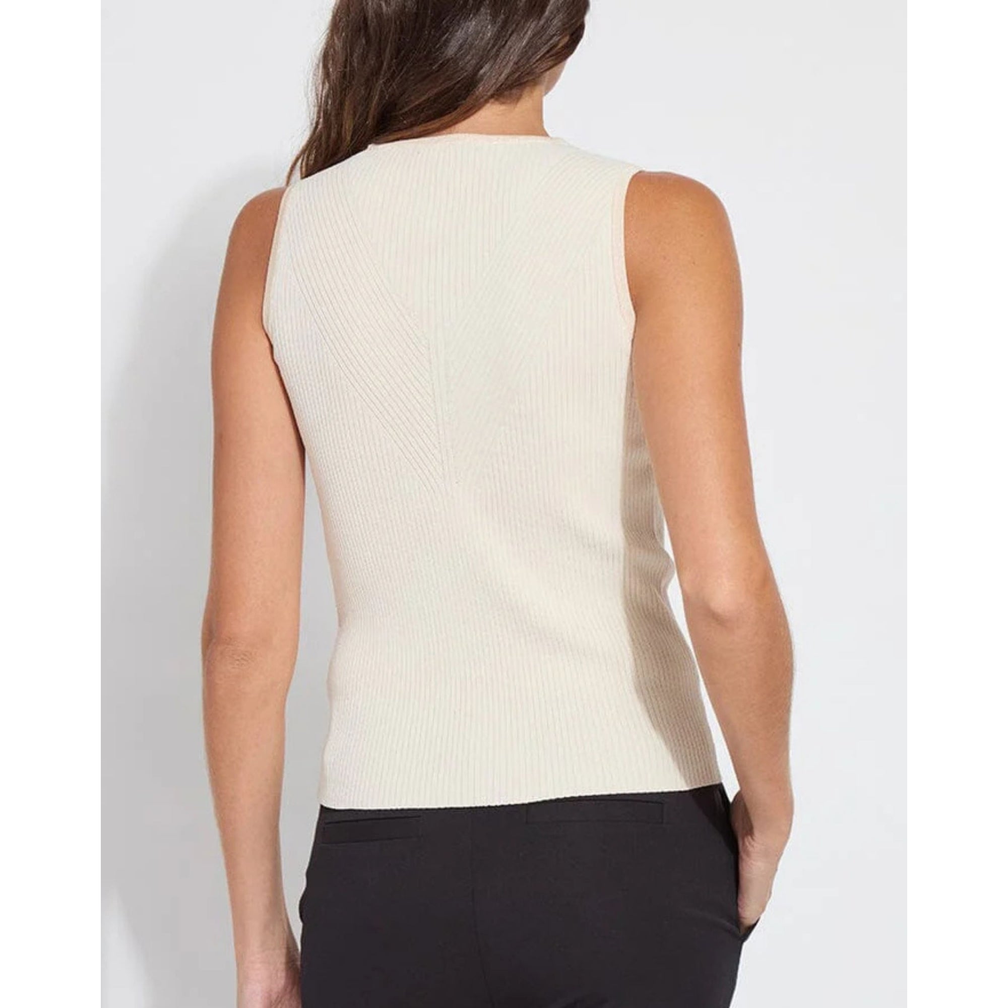 Lysse Allegra Ribbed Knit Tank Top Sailcloth